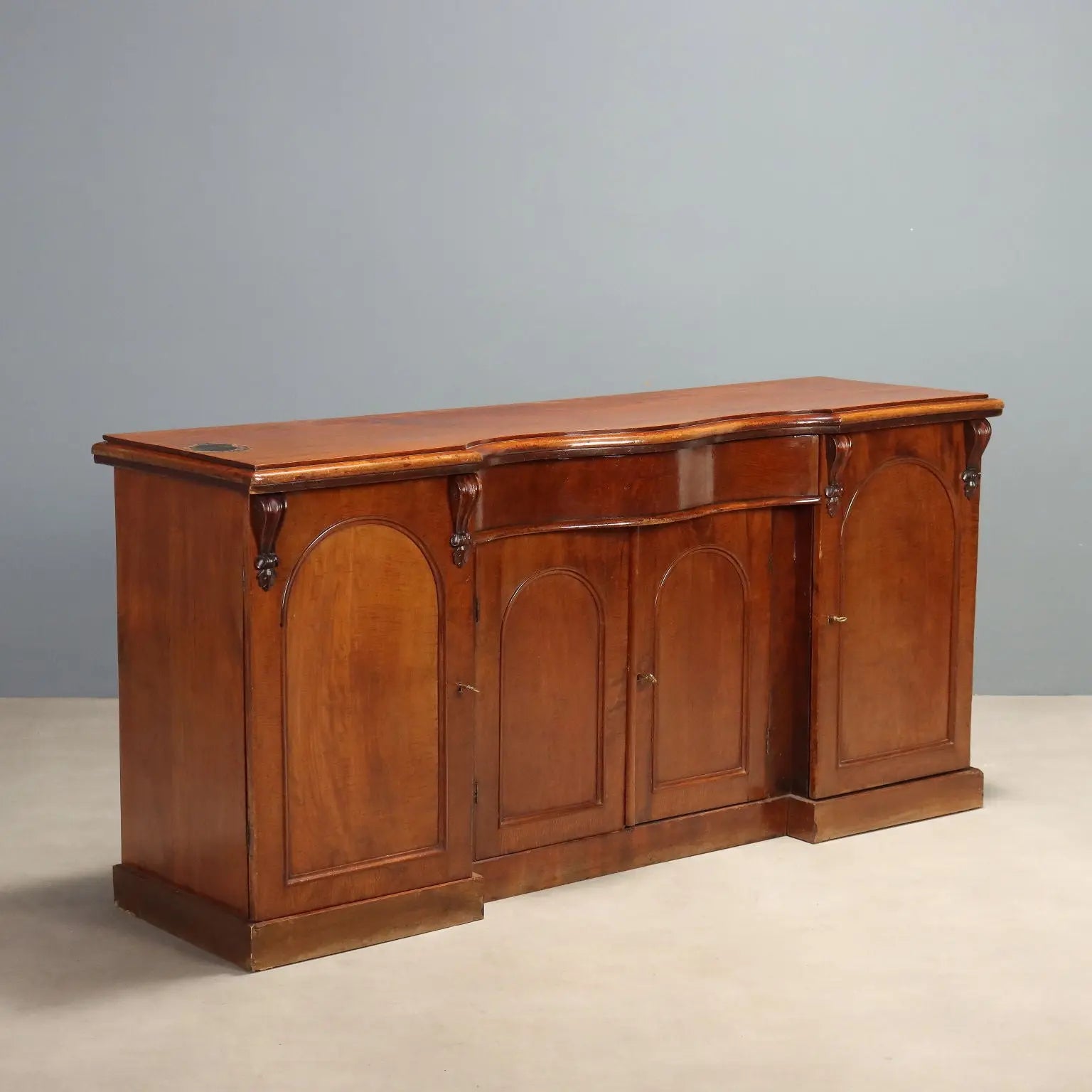 Antique Cupboard Mahogany Drawer United Kingdom XIX Century