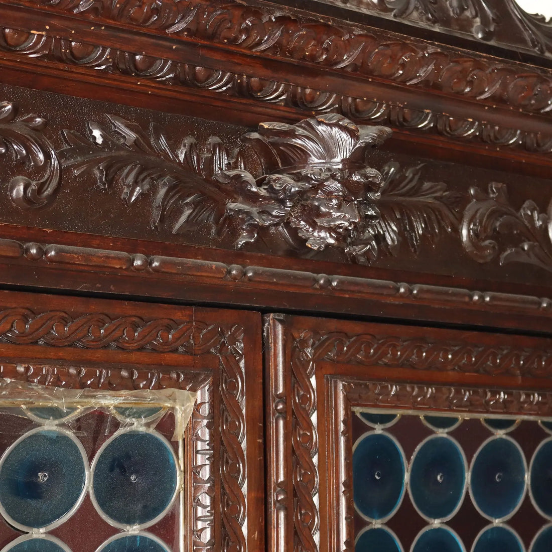 Antique Cupboard Neo-Baroque Carved Walnut Italy XIX Century