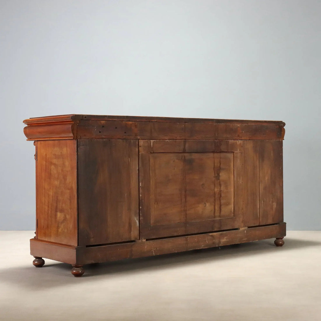 Antique Victorian Cupboard Mahogany 3 Drawers Italy XIX Century