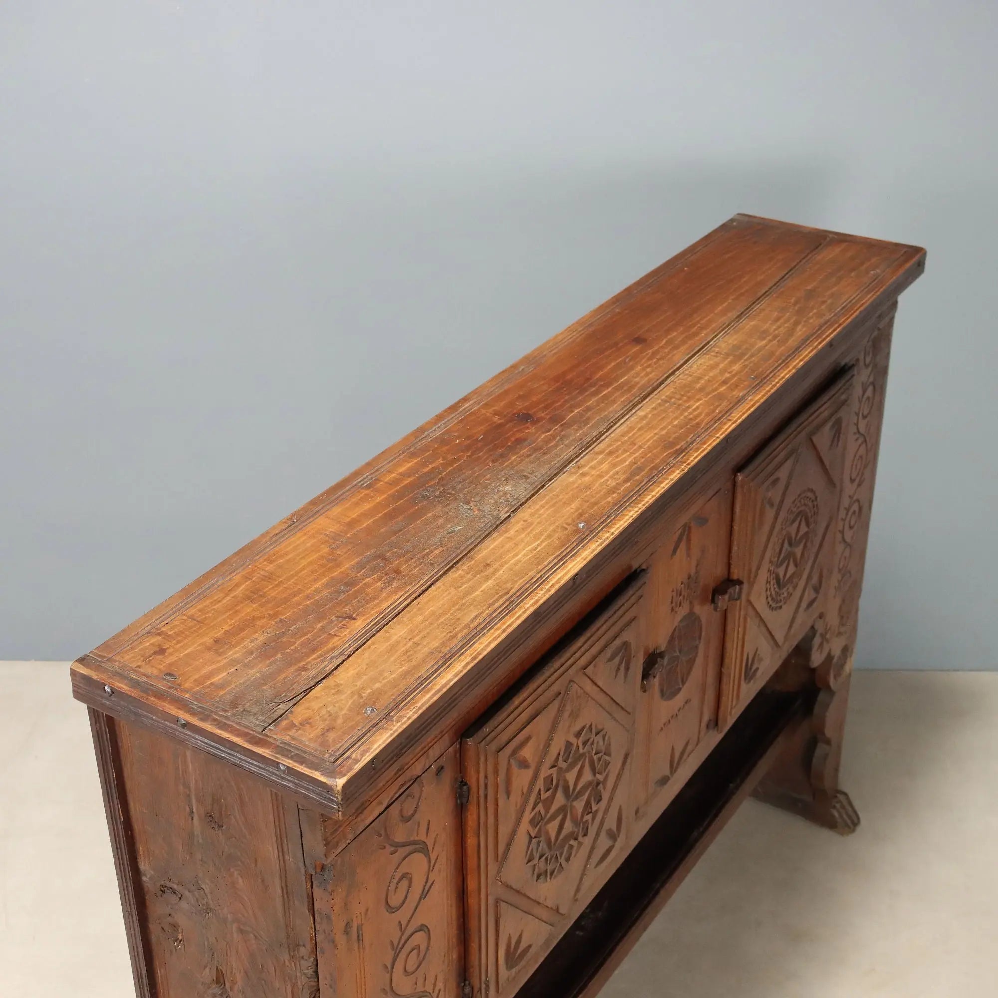 Antique Cupboard Walnut Chestnut Spain XIX Century