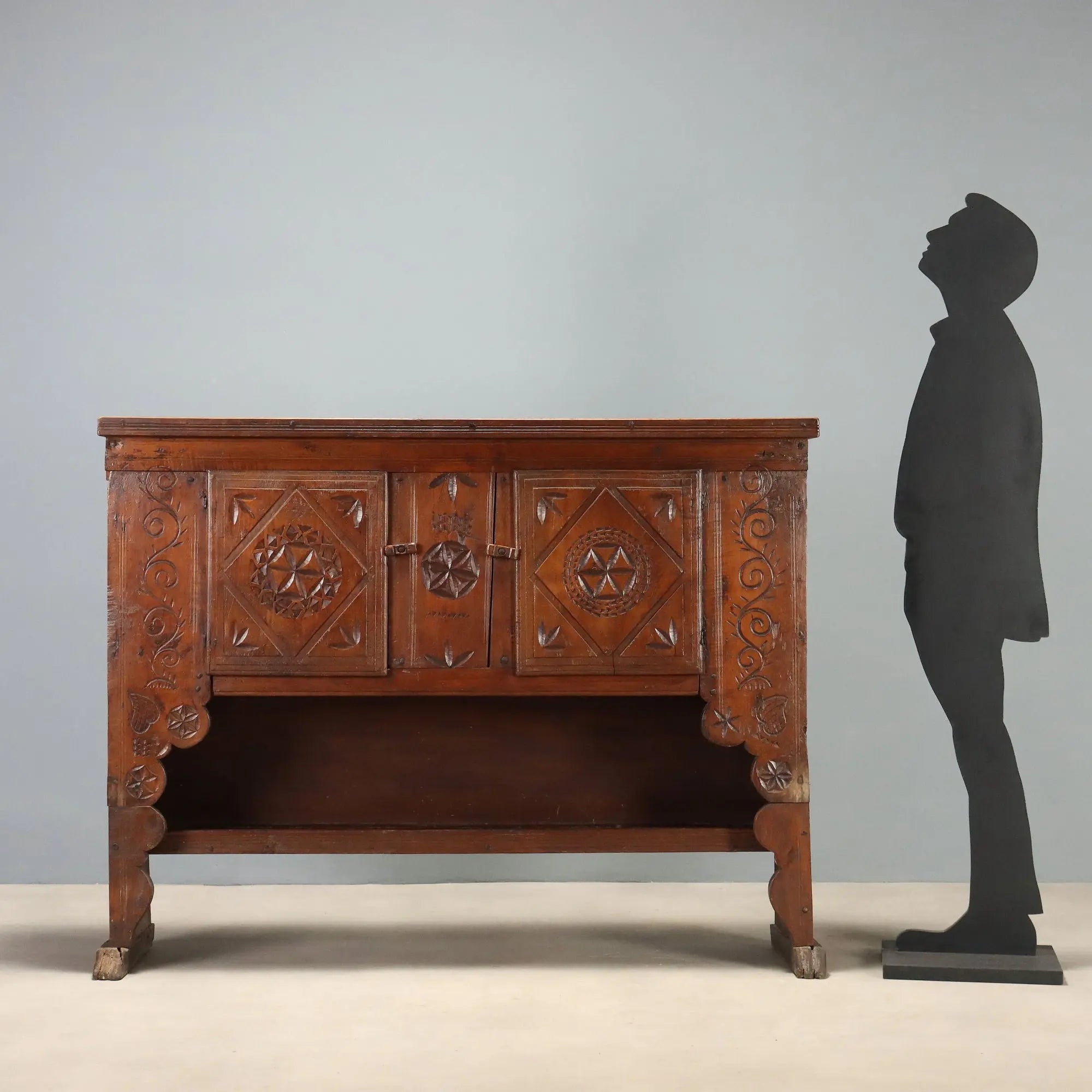 Antique Cupboard Walnut Chestnut Spain XIX Century
