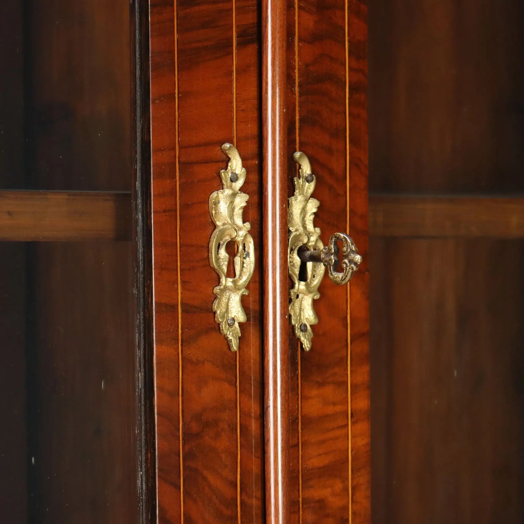 Antique Cupboard Walnut Bronze Italy XIX Century