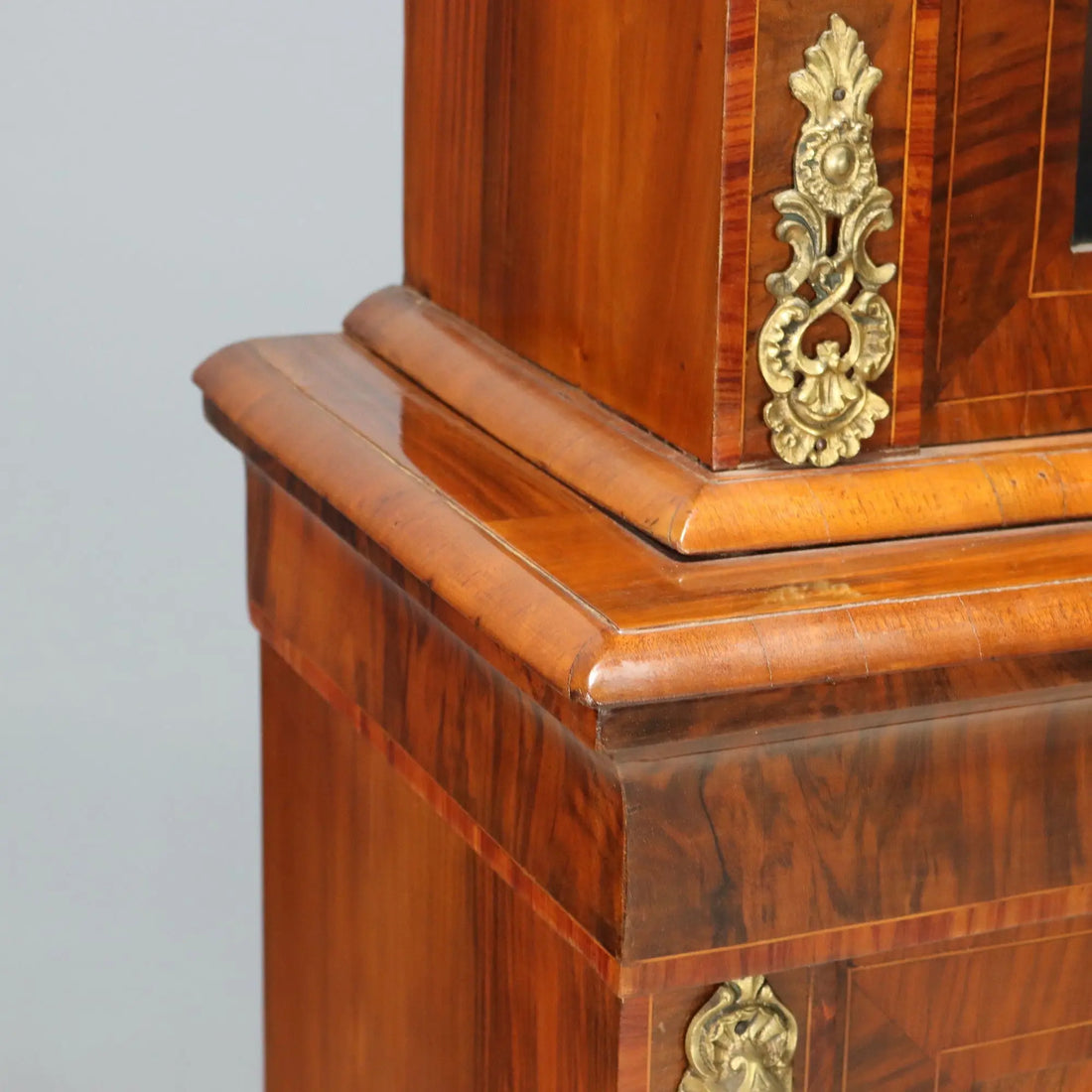 Antique Cupboard Walnut Bronze Italy XIX Century