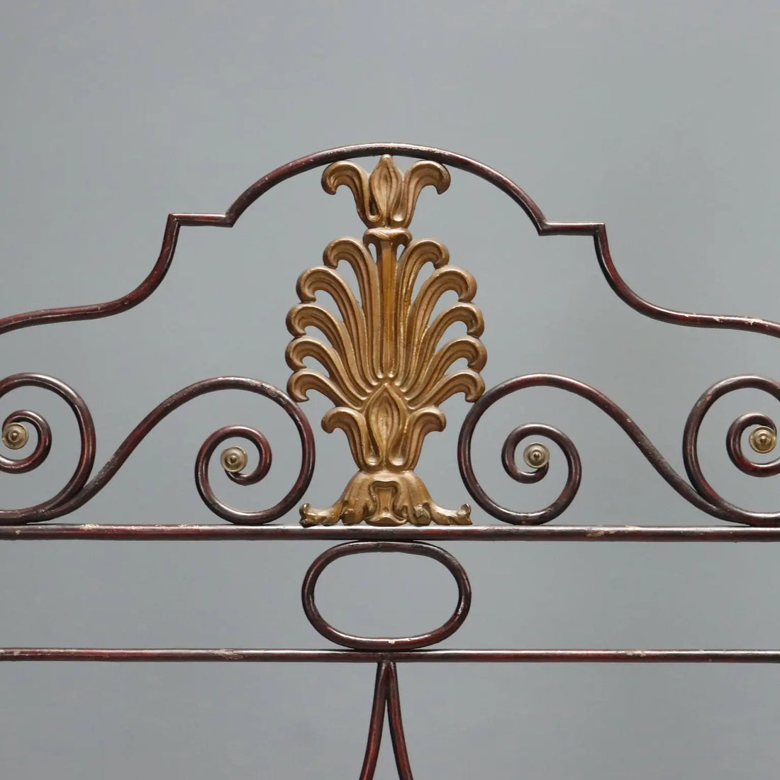 Restoration Bed in Iron and Bronze - 19th Century