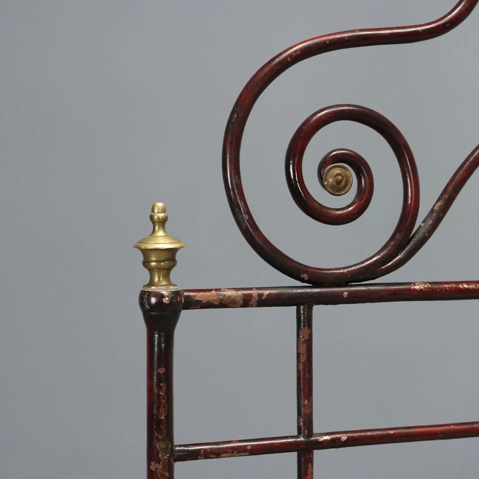 Restoration Bed in Iron and Bronze - 19th Century