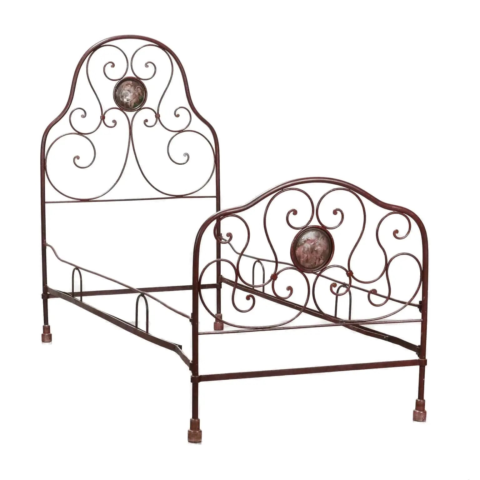 Antique Bed Louis Philippe Wrought Iron Italy XIX Century - Antique Wrought Iron Bed, Mid XIX Century | Antiques | Beds & Headboards
