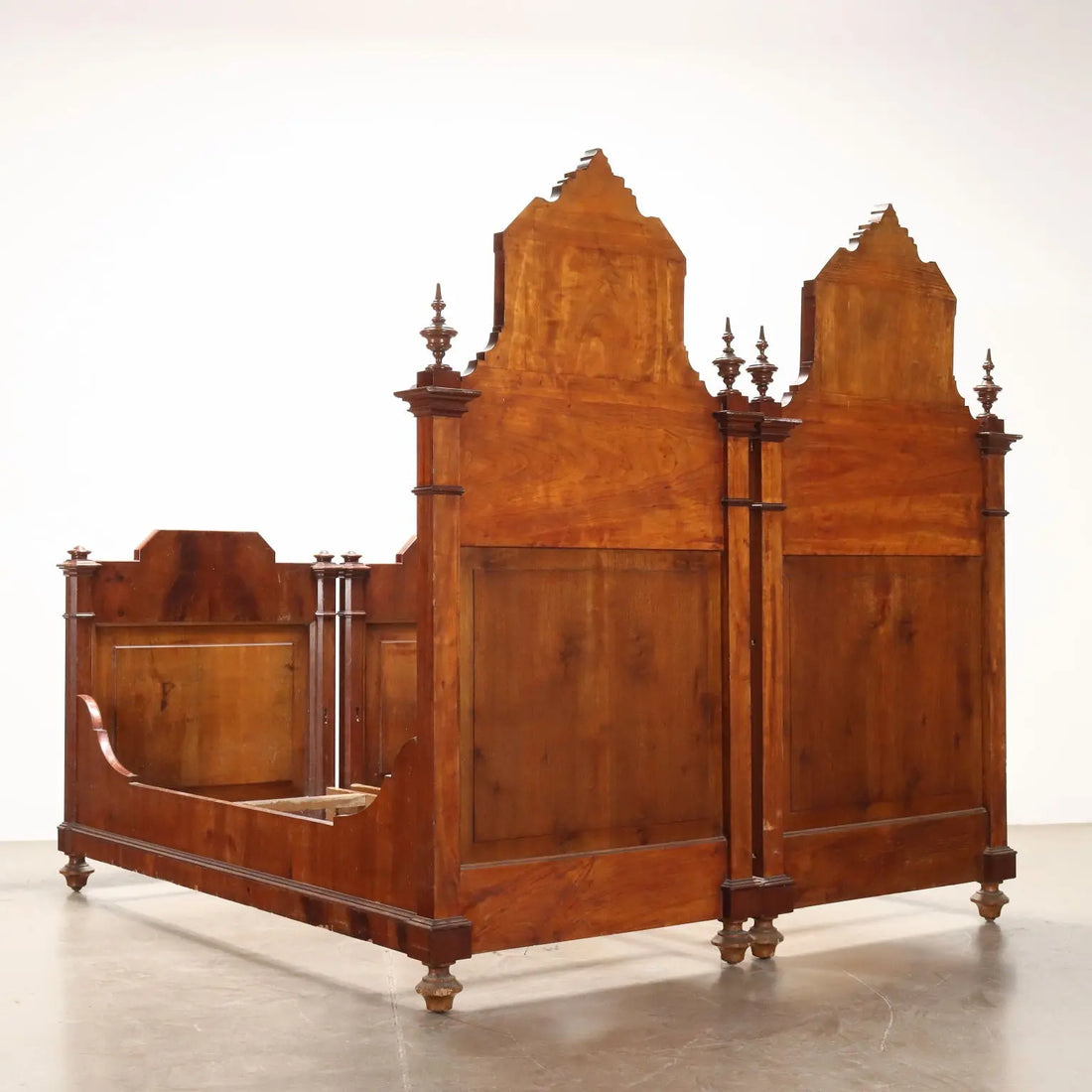 Umbertino Double Bed in Mahogany - Late 19th Century