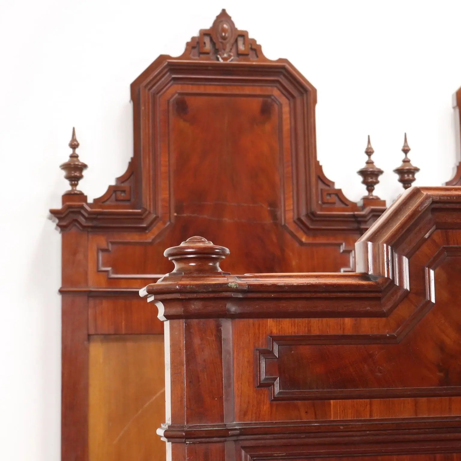 Umbertino Double Bed in Mahogany - Late 19th Century