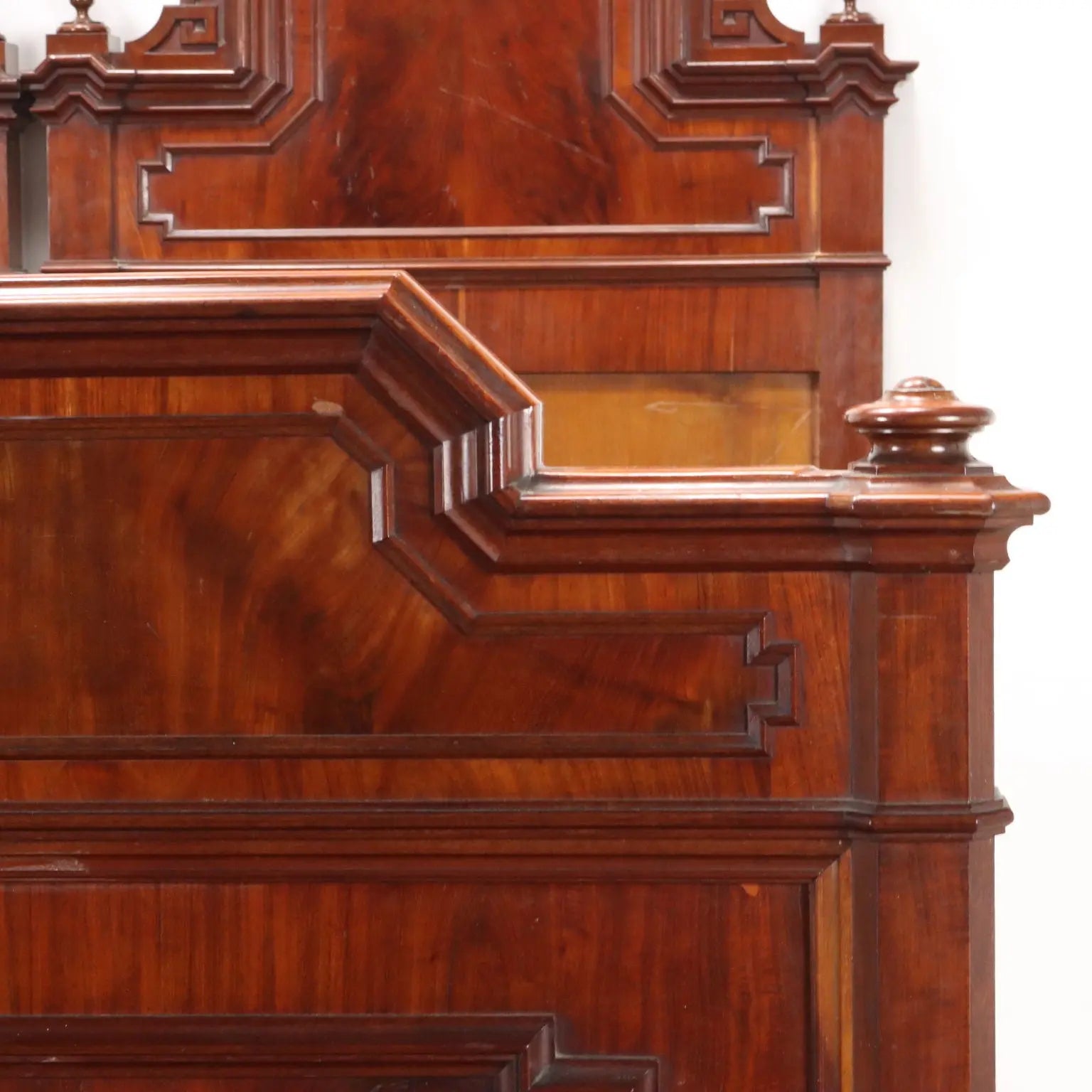 Umbertino Double Bed in Mahogany - Late 19th Century