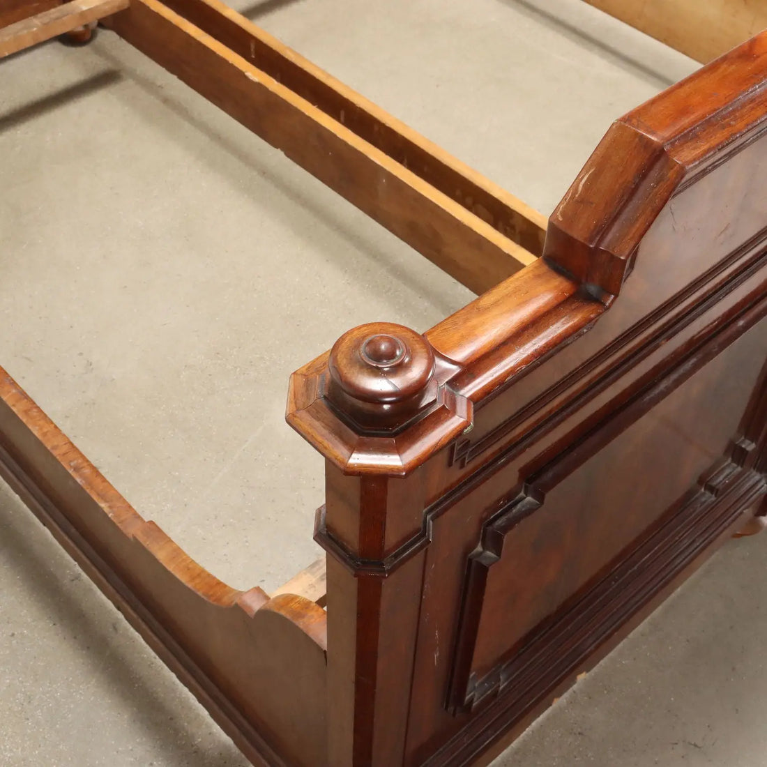 Umbertino Double Bed in Mahogany - Late 19th Century