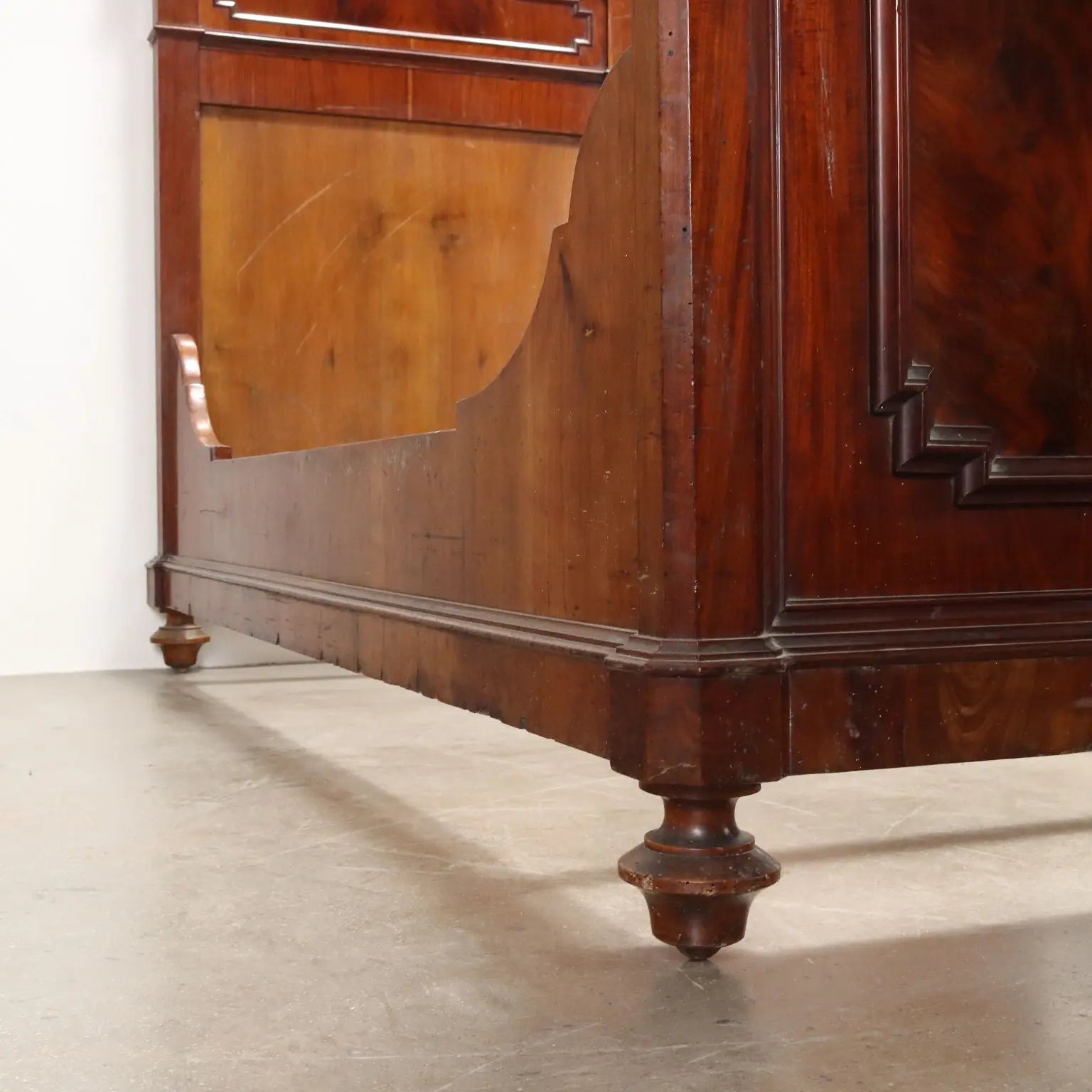 Umbertino Double Bed in Mahogany - Late 19th Century