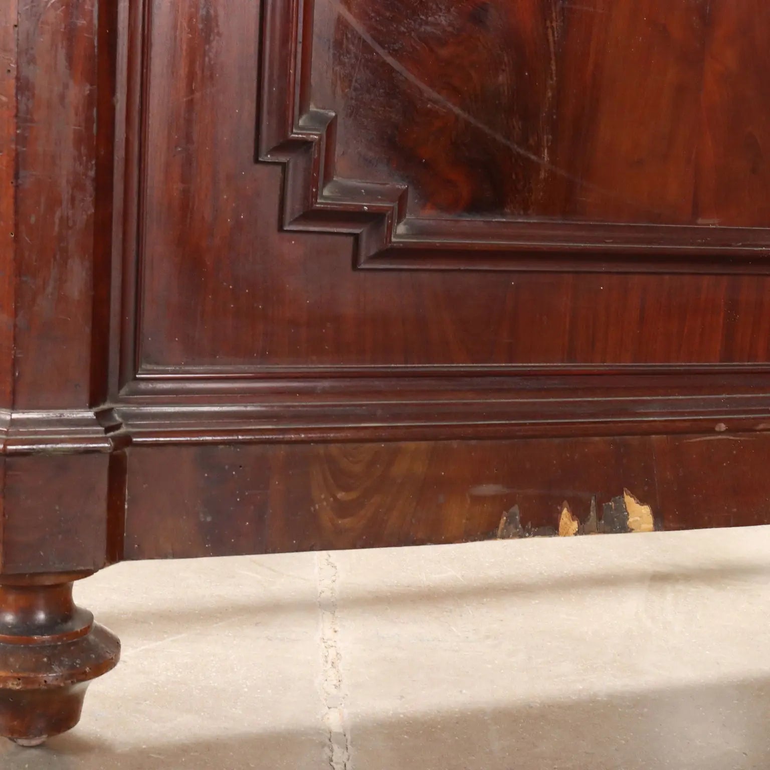 Umbertino Double Bed in Mahogany - Late 19th Century