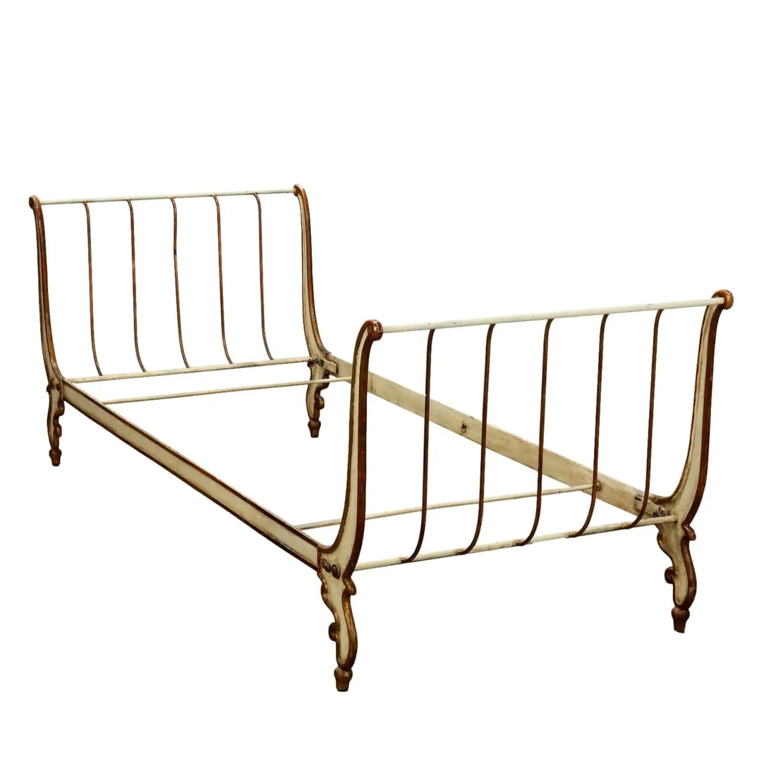 Antique Bed Louis Philippe Wrought Iron Gilded Italy XIX Century - Italy, Mid XIX Century | Antiques | Beds & Headboards