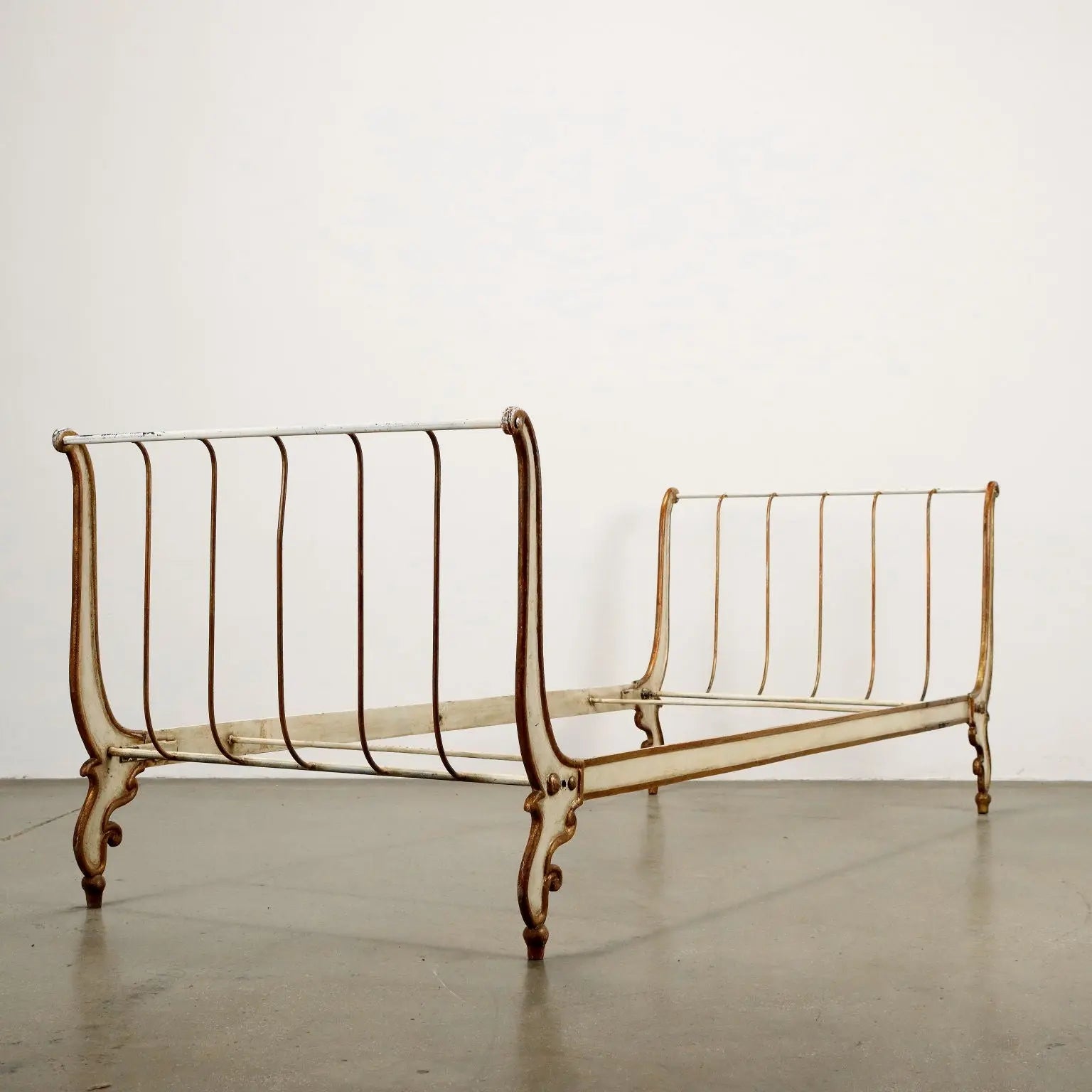 Antique Bed Louis Philippe Wrought Iron Gilded Italy XIX Century - Italy, Mid XIX Century | Antiques | Beds & Headboards