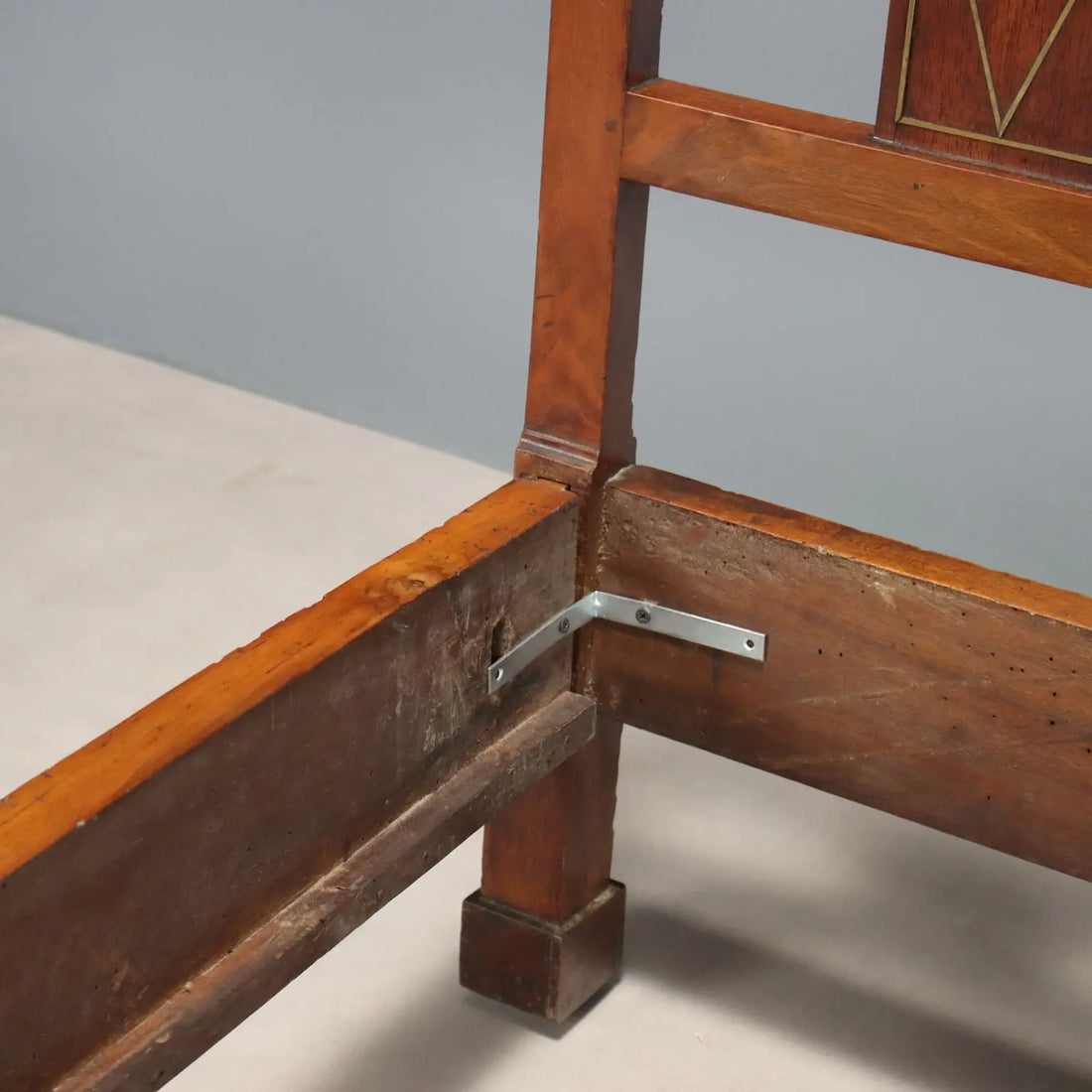 Antique Single Bed Empire Walnut Brass Italy XIX Century - Lombardy, Early XIX Century | Antiques | Beds & Headboards