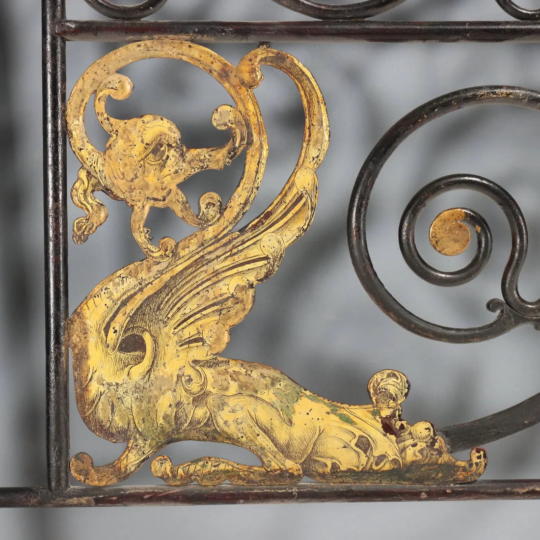 Antique Headboard Black Lacquered Metal Italy XIX Century - Italy, XIX Century | Antiques  Beds & Headboards