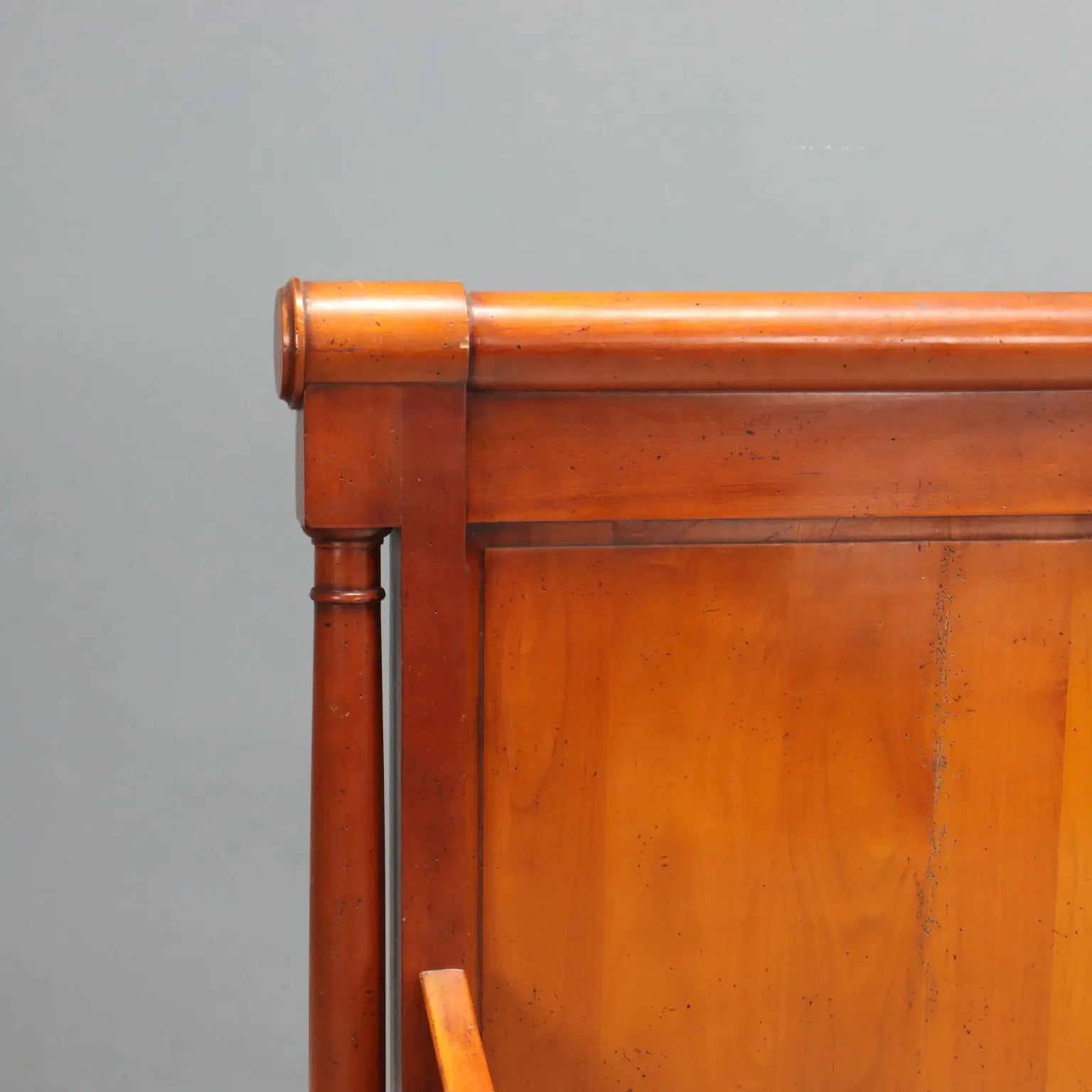 Antique Double Bed Empire Style Cherrywood Italy XX Century - Italy, XX Century | Antiques | Beds & Headboards