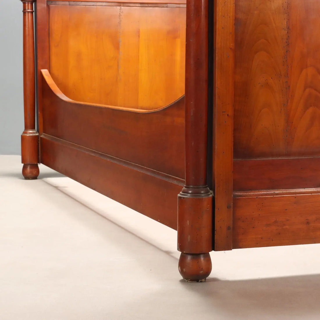 Antique Double Bed Empire Style Cherrywood Italy XX Century - Italy, XX Century | Antiques | Beds & Headboards