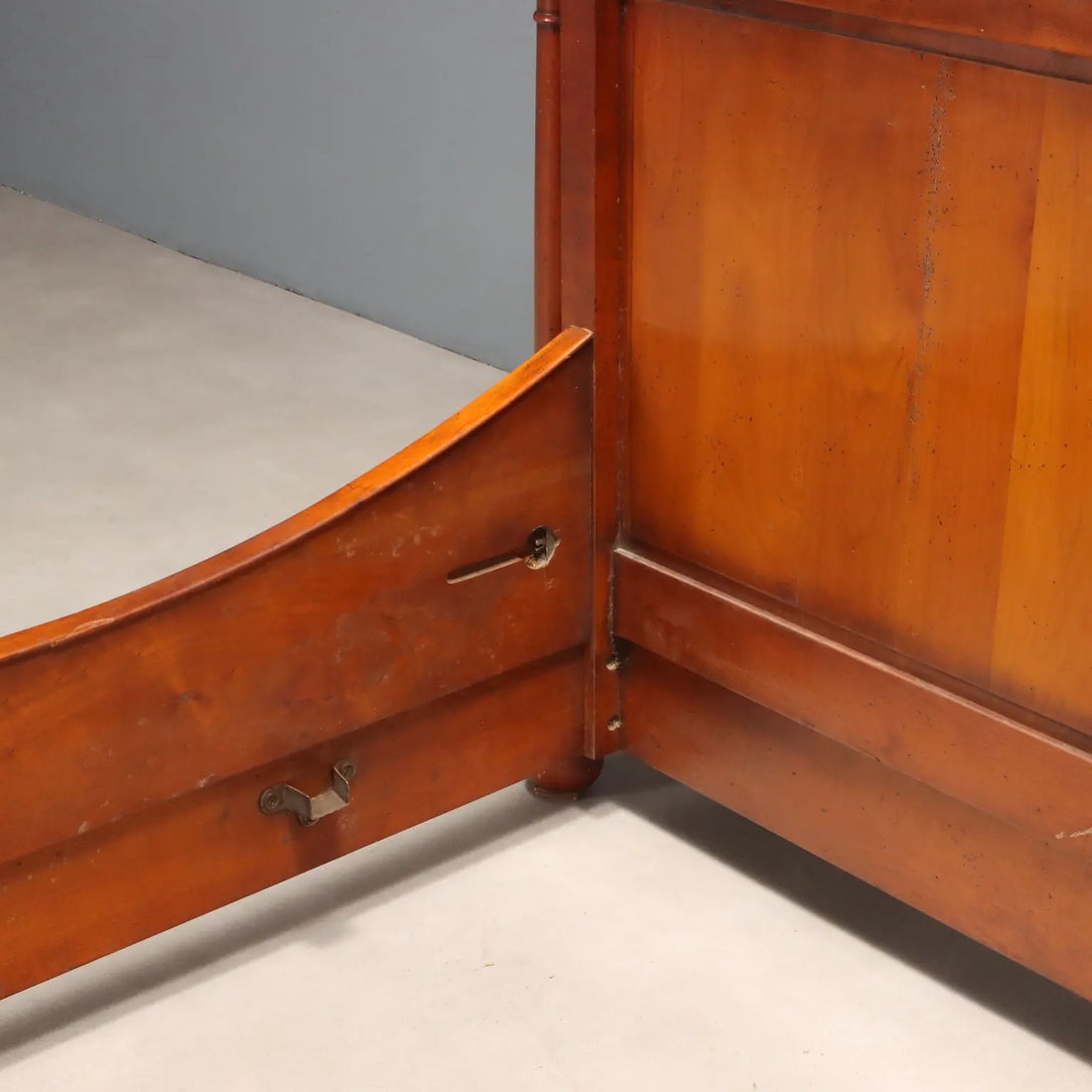 Antique Double Bed Empire Style Cherrywood Italy XX Century - Italy, XX Century | Antiques | Beds & Headboards