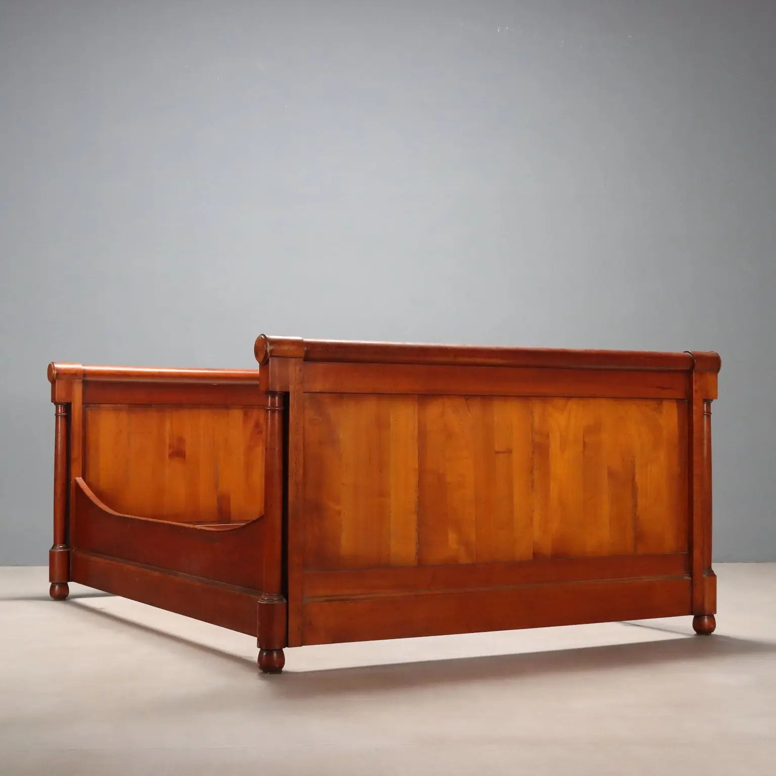 Antique Double Bed Empire Style Cherrywood Italy XX Century - Italy, XX Century | Antiques | Beds & Headboards