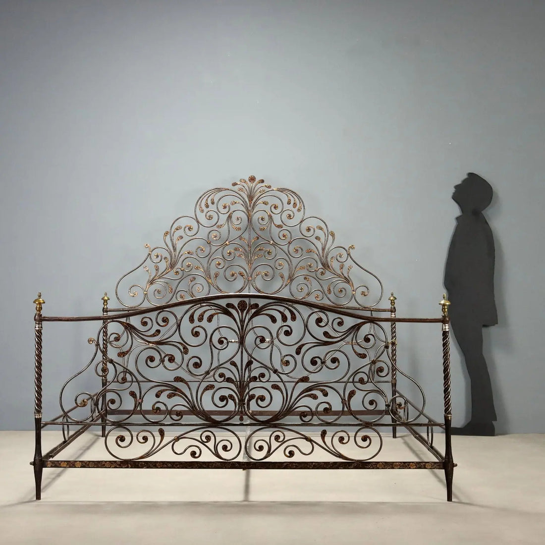 Wrought Iron Double Bed, Genoa 18th Century