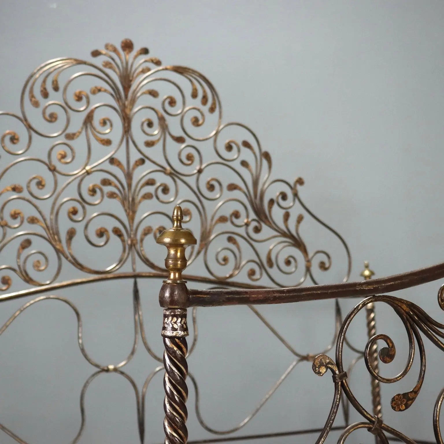 Wrought Iron Double Bed, Genoa 18th Century