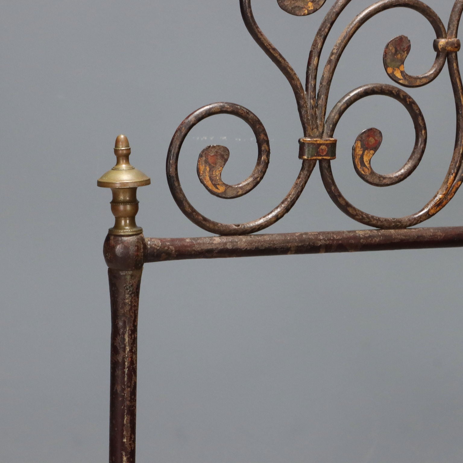 Antique Single Bed Lacquered Painted Iron Italy XIX Century - Italy, XIX Century | Antiques | Beds & Headboards