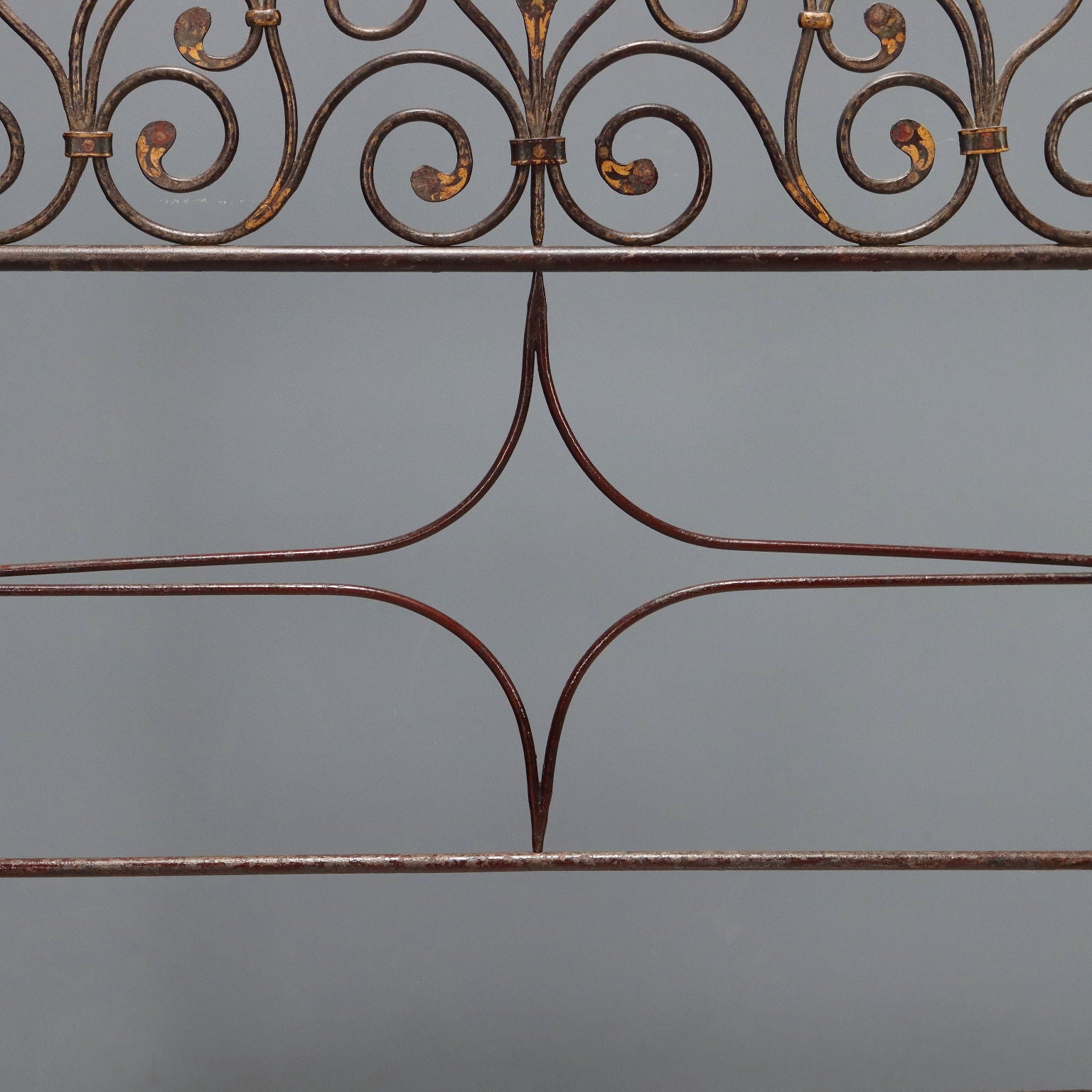 Antique Single Bed Lacquered Painted Iron Italy XIX Century - Italy, XIX Century | Antiques | Beds & Headboards