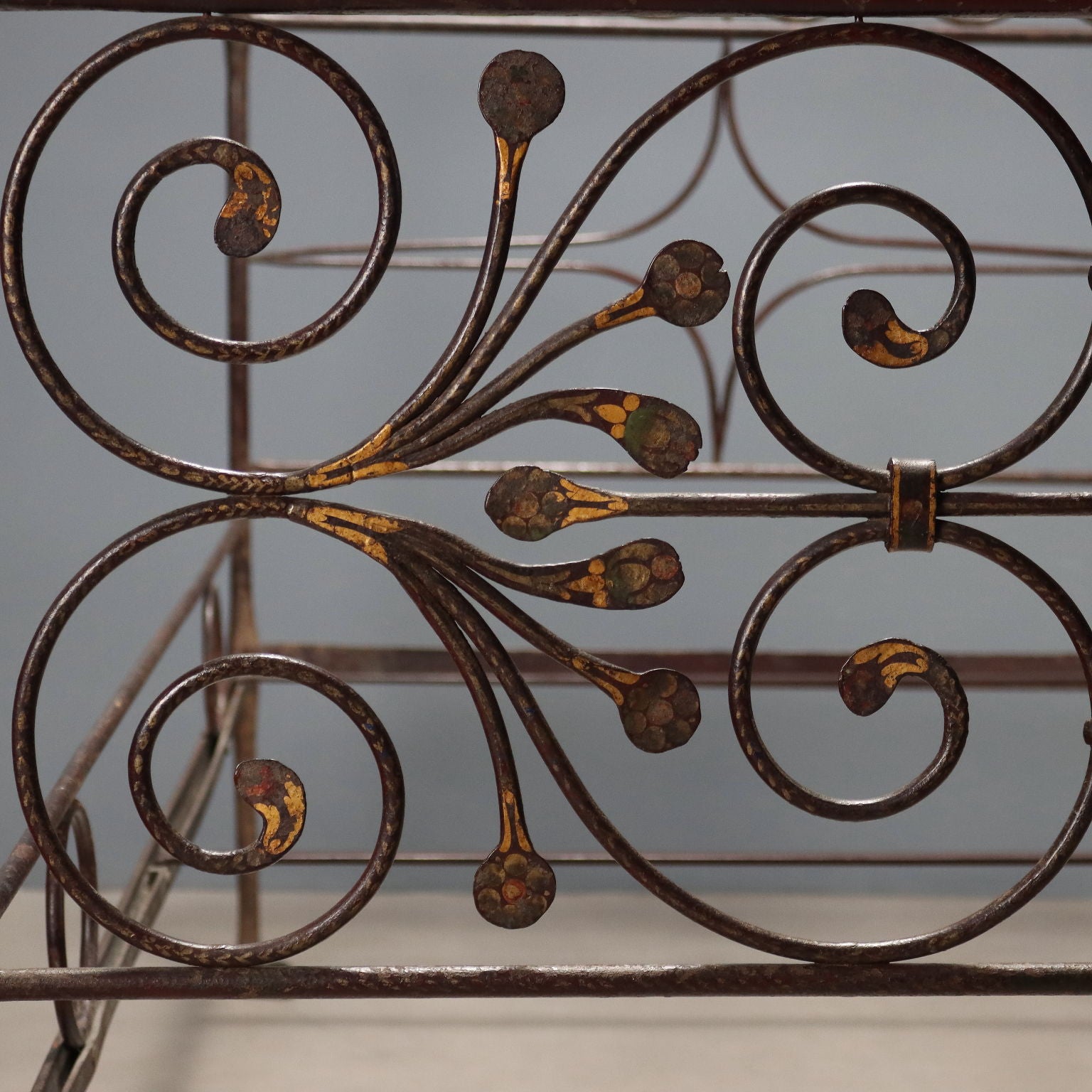Antique Single Bed Lacquered Painted Iron Italy XIX Century - Italy, XIX Century | Antiques | Beds & Headboards