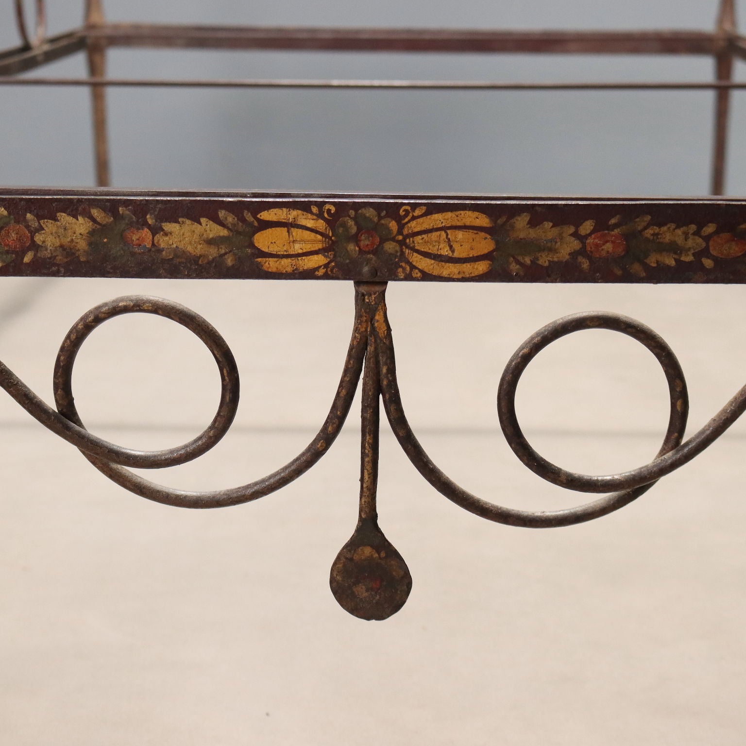 Antique Single Bed Lacquered Painted Iron Italy XIX Century - Italy, XIX Century | Antiques | Beds & Headboards