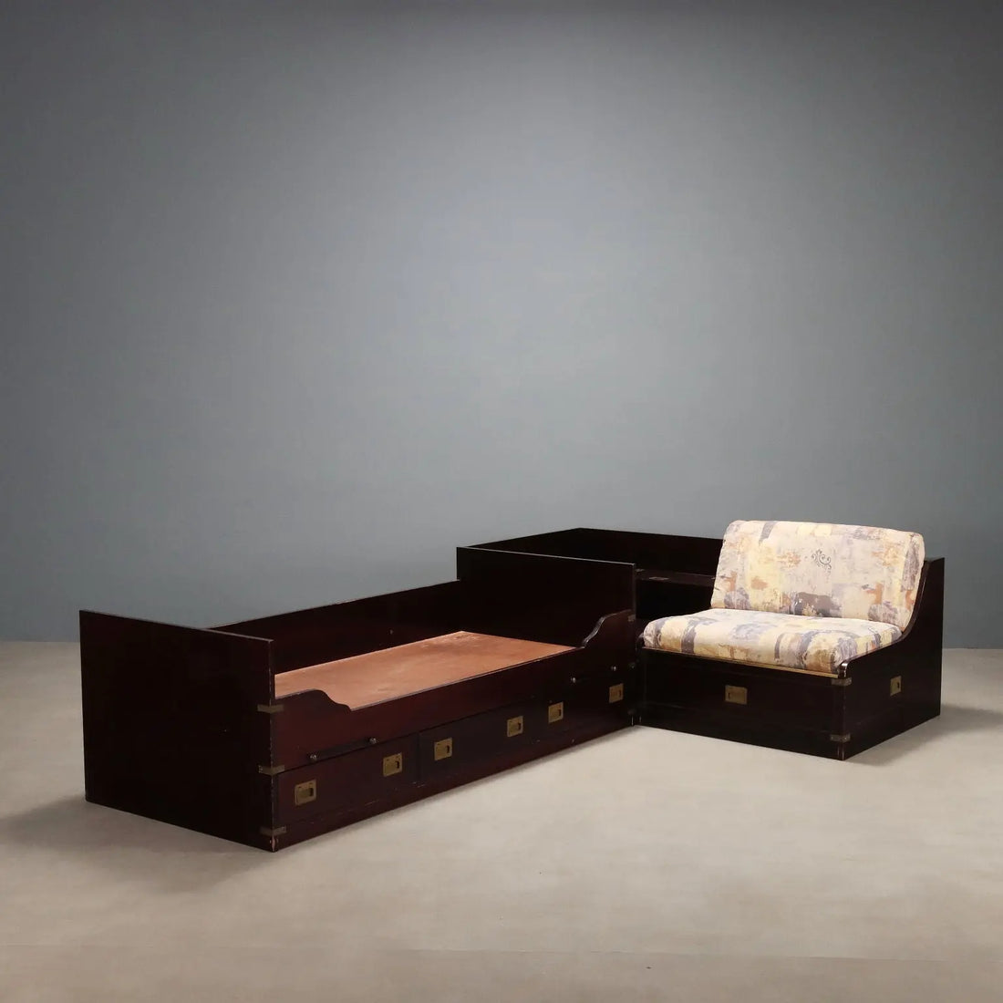 Single Bed in English Nautical Style - Italy, 20th Century