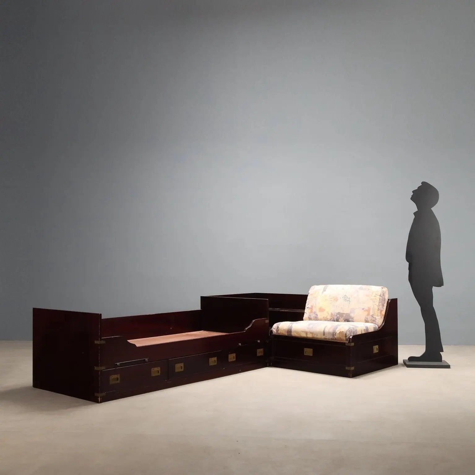 Single Bed in English Nautical Style - Italy, 20th Century