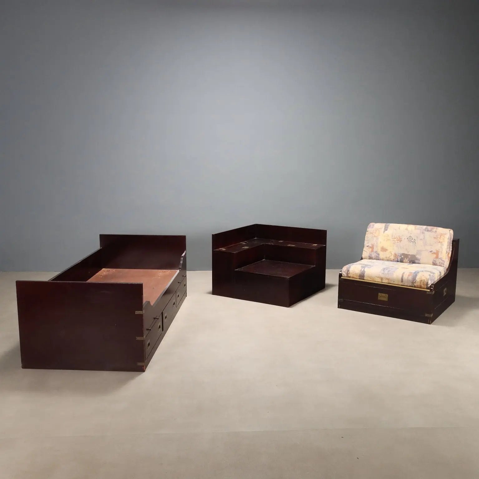 Single Bed in English Nautical Style - Italy, 20th Century