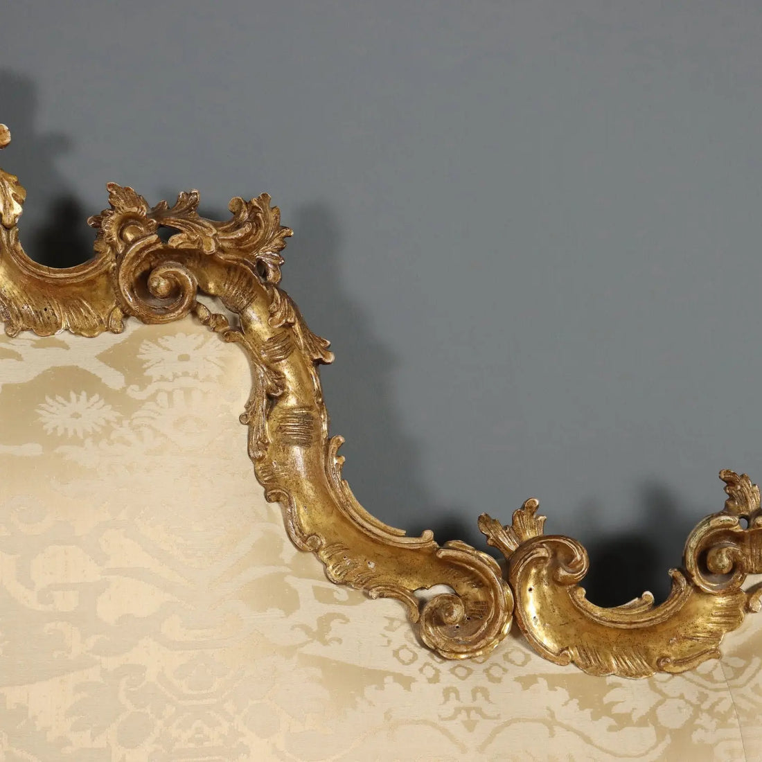 Antique Headboard Carved Lacquered Wood XX Century