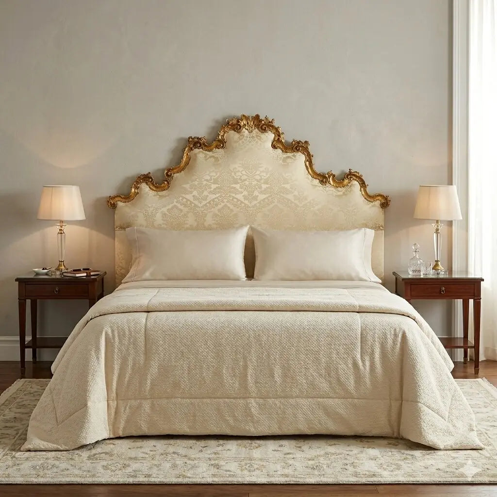 Antique Gilt Carved Wood Headboard