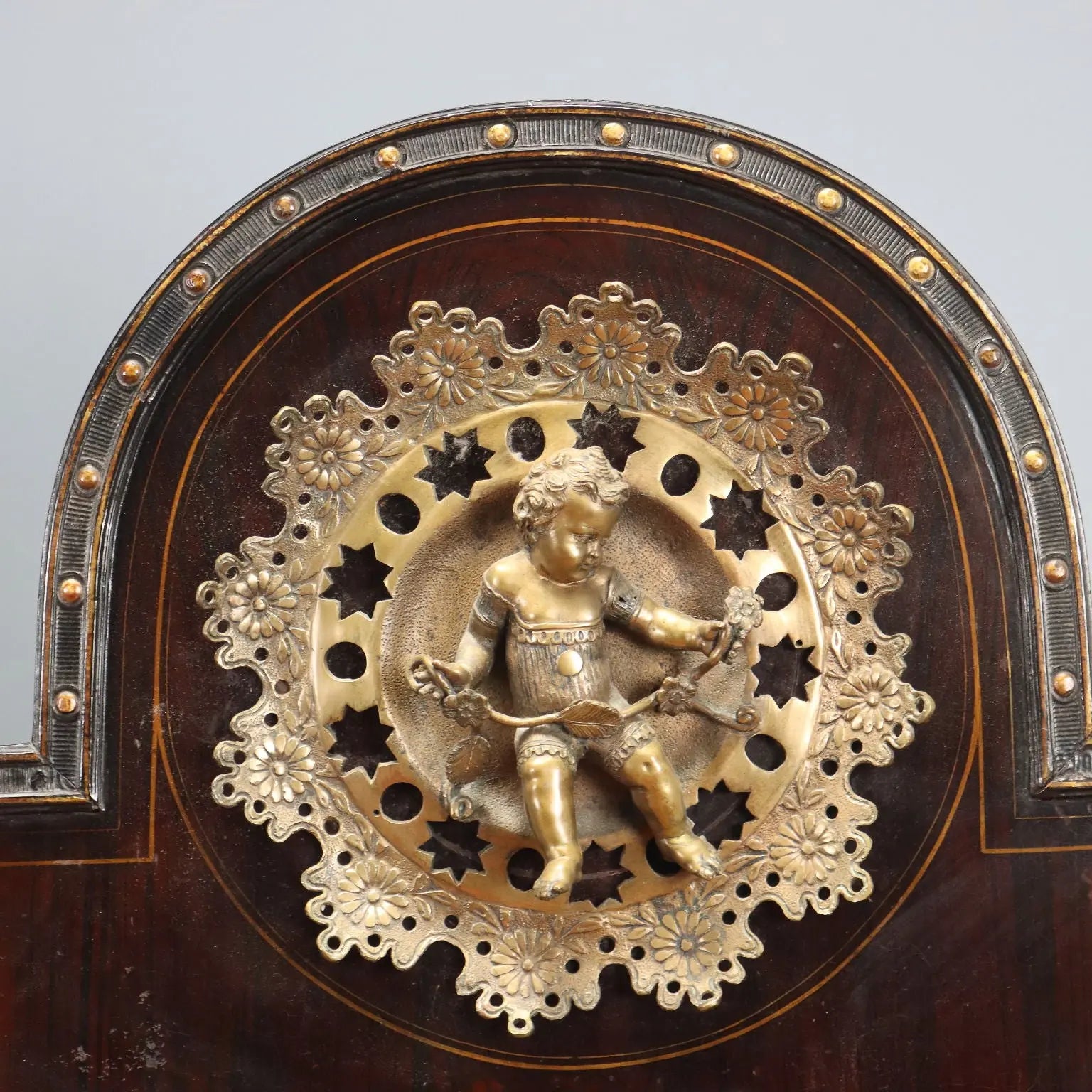 Antique Single Beds Bronze Metal Italy XIX Century