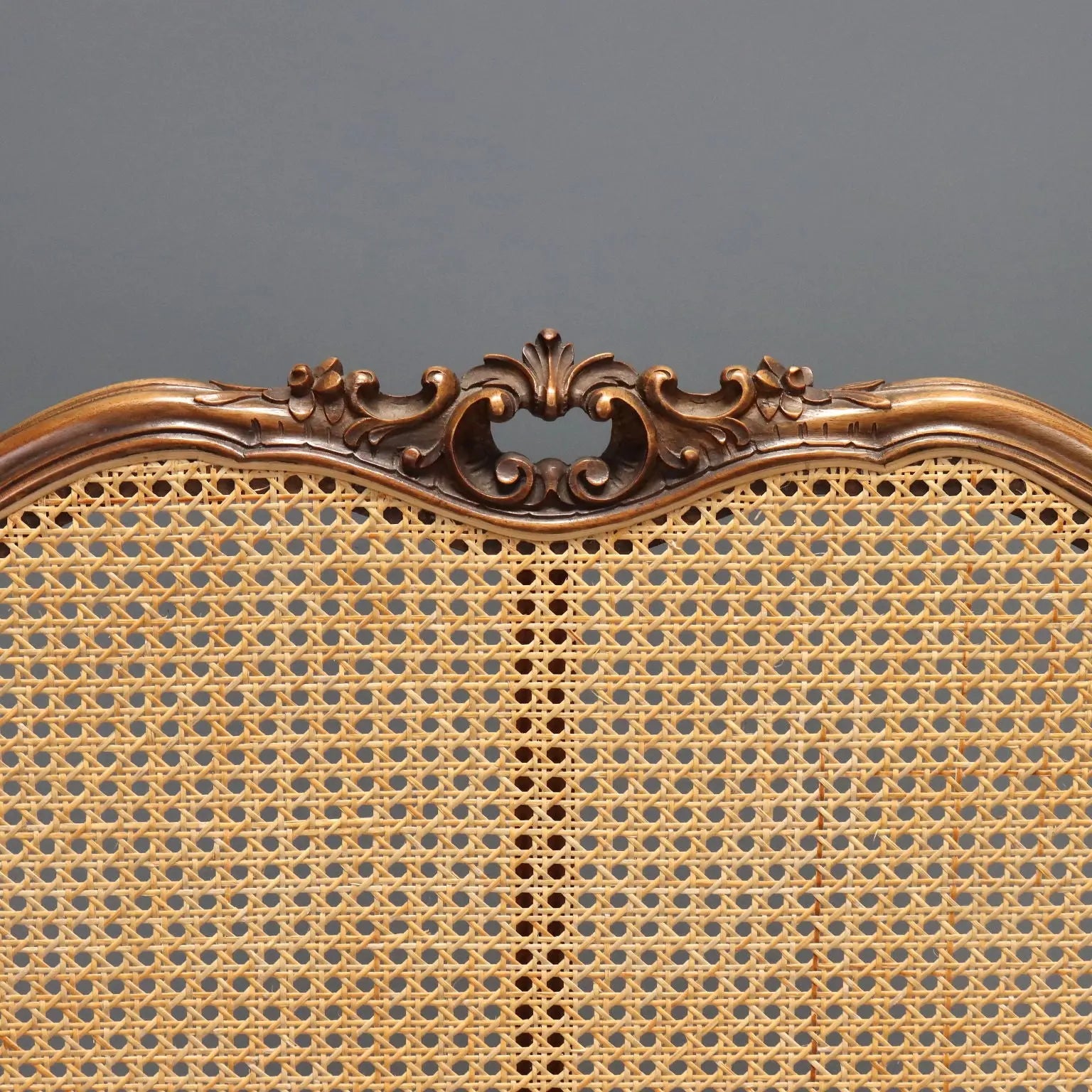 Single Bed Barocchetto Style in Walnut, Italy