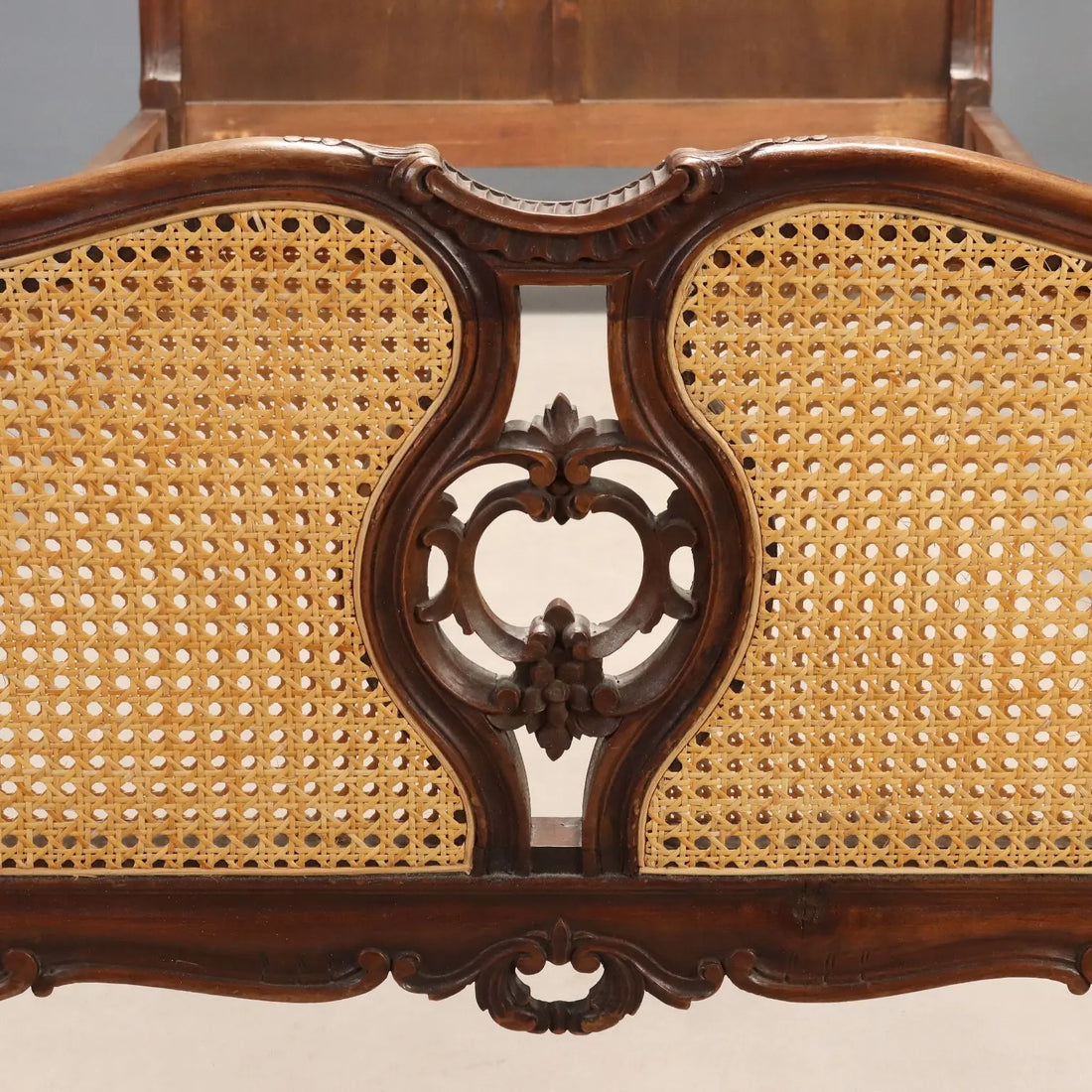 Single Bed Barocchetto Style in Walnut, Italy