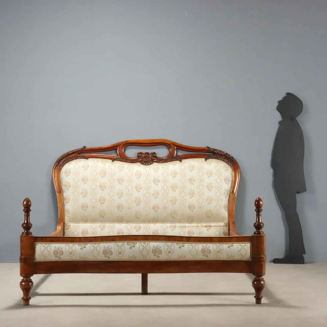 19th Century Louis Philippe Mahogany Bed
