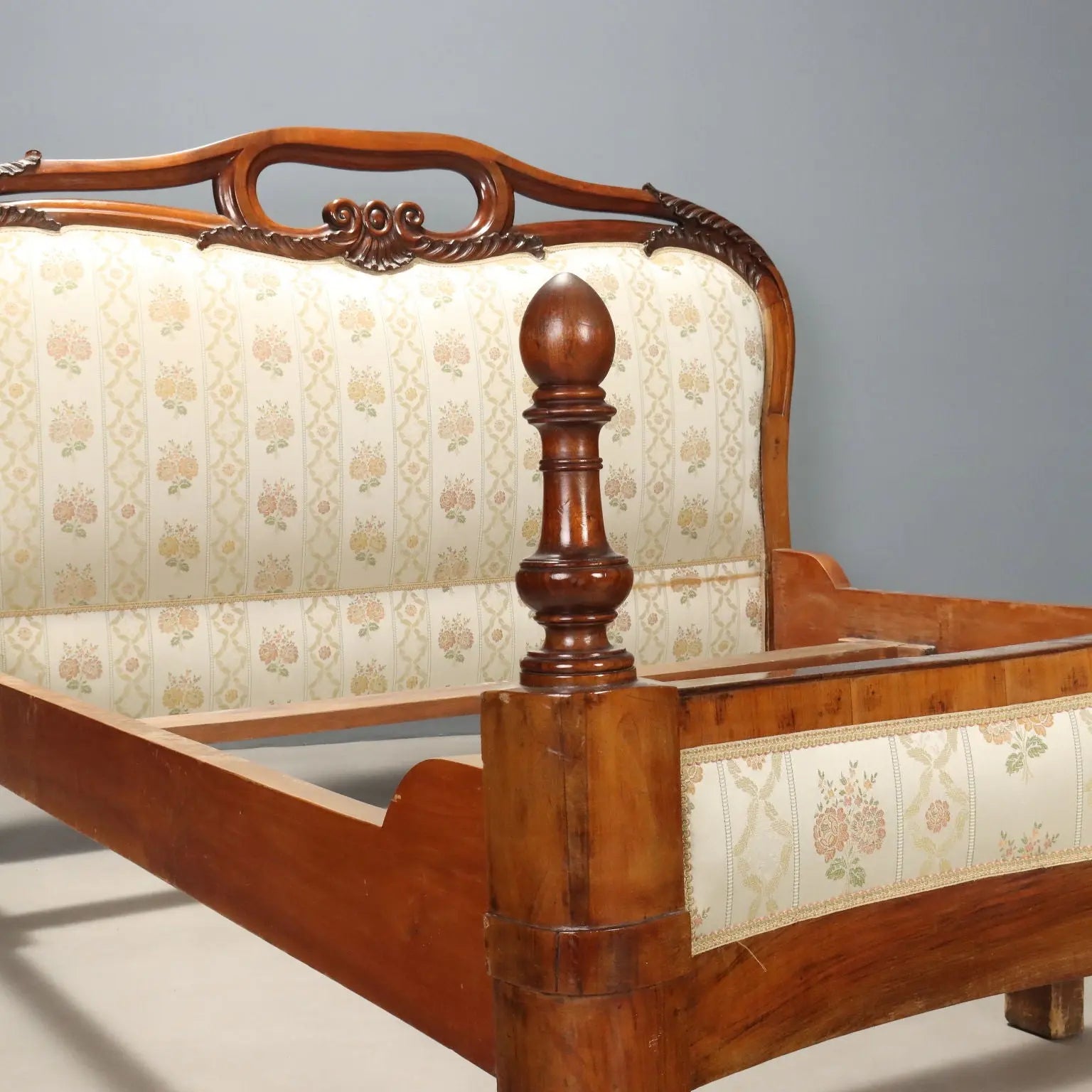 19th Century Louis Philippe Mahogany Bed