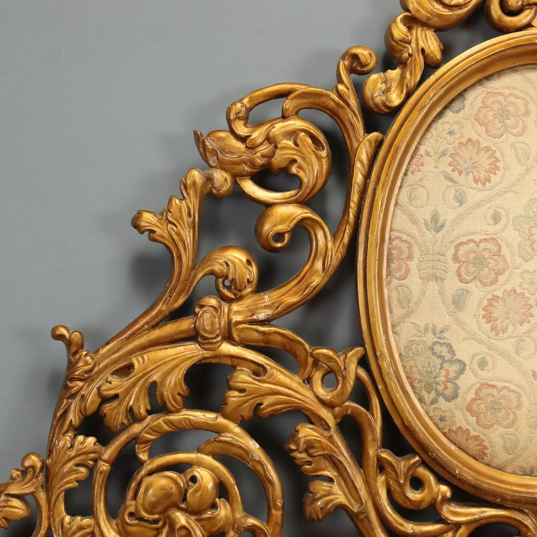 Carved and Gilded Double Bed Headboard - 19th Cent.