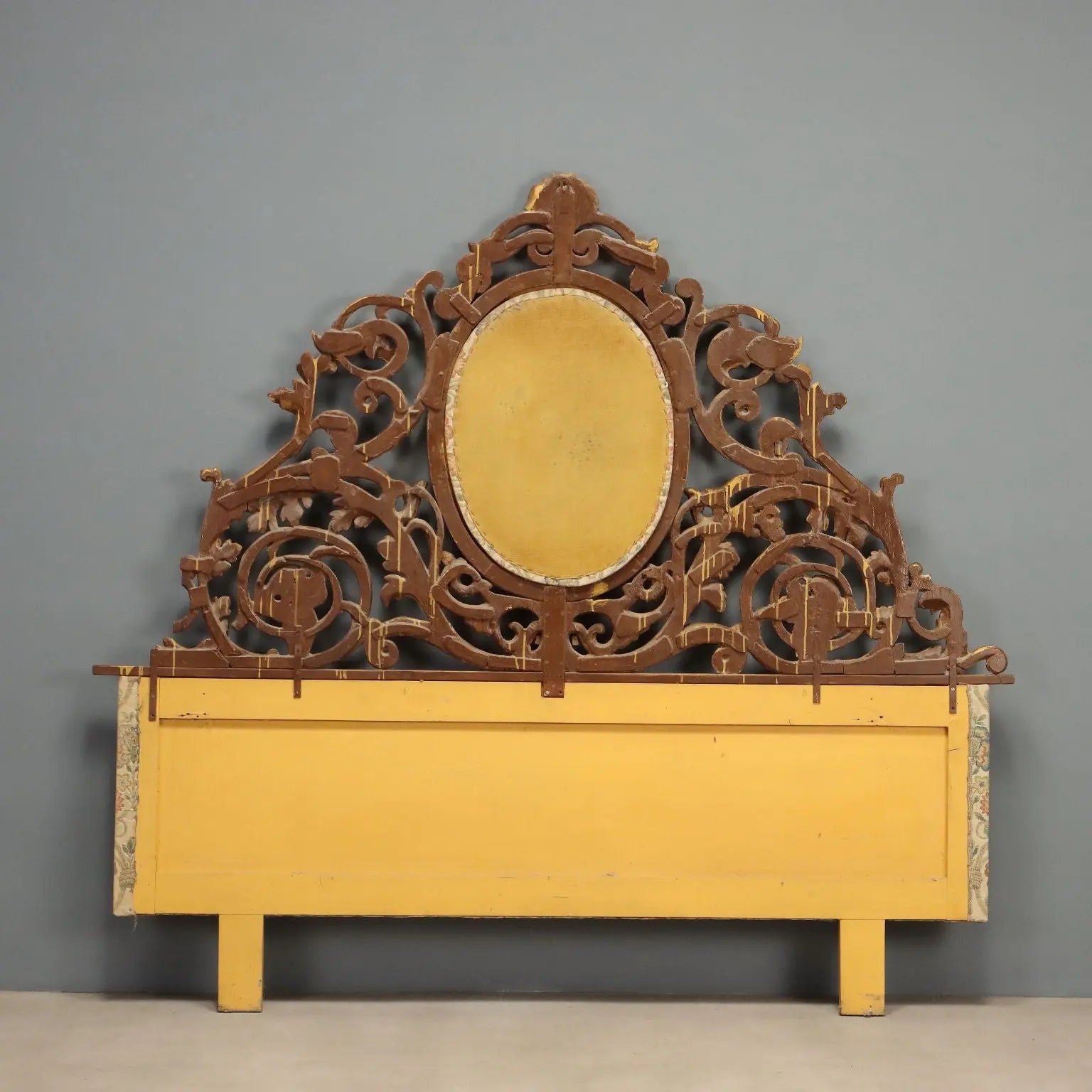Carved and Gilded Double Bed Headboard - 19th Cent.