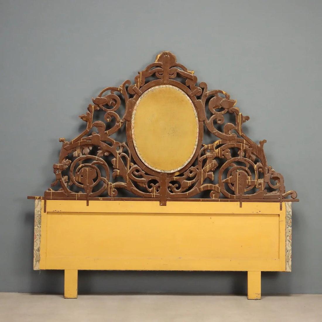 Carved and Gilded Double Bed Headboard - 19th Cent.
