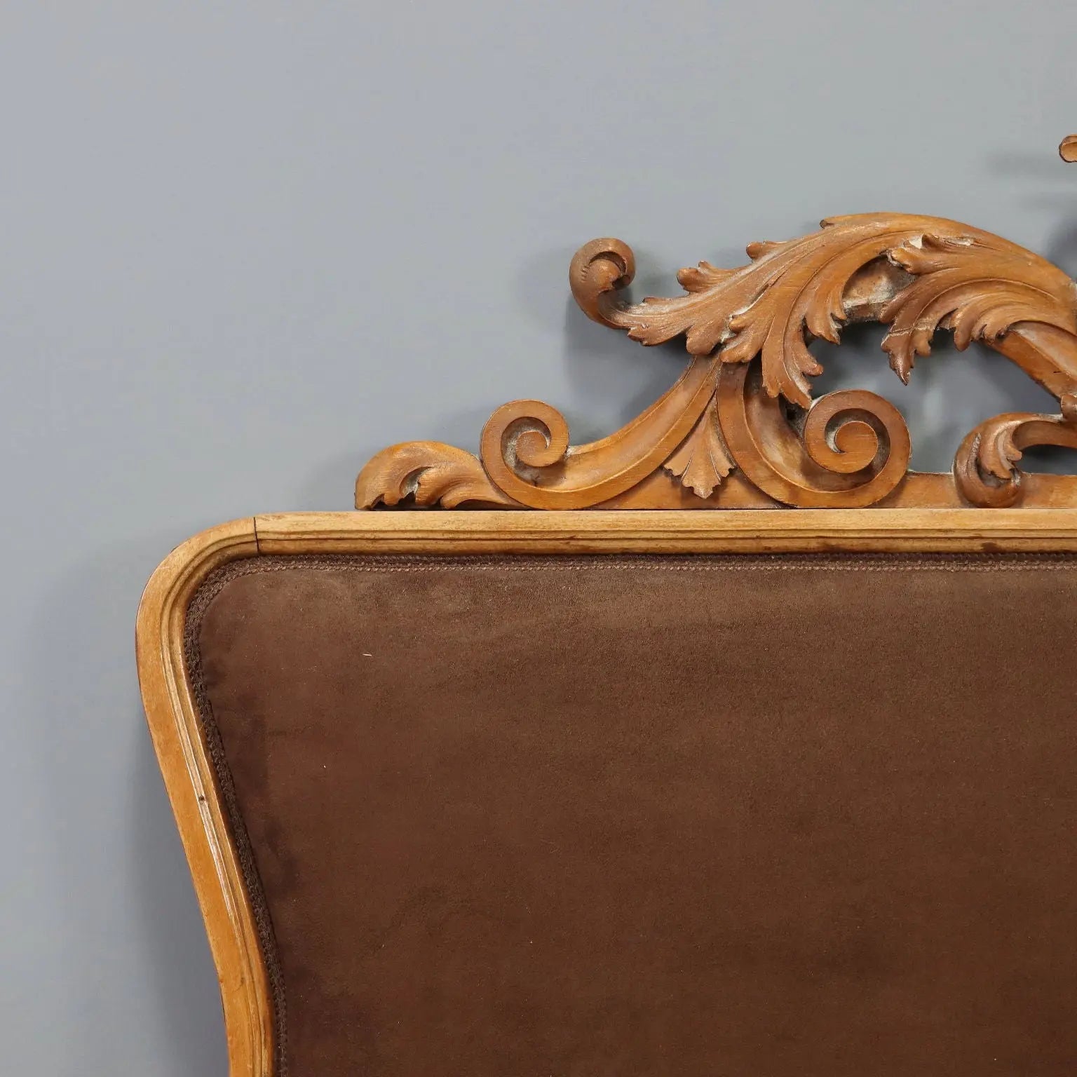 Carved Walnut Bed Headboard - 19th Century Italy