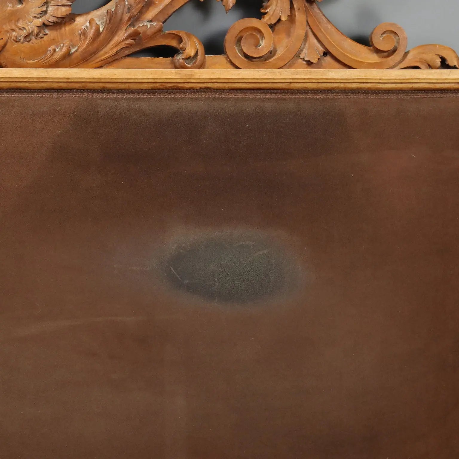 Carved Walnut Bed Headboard - 19th Century Italy