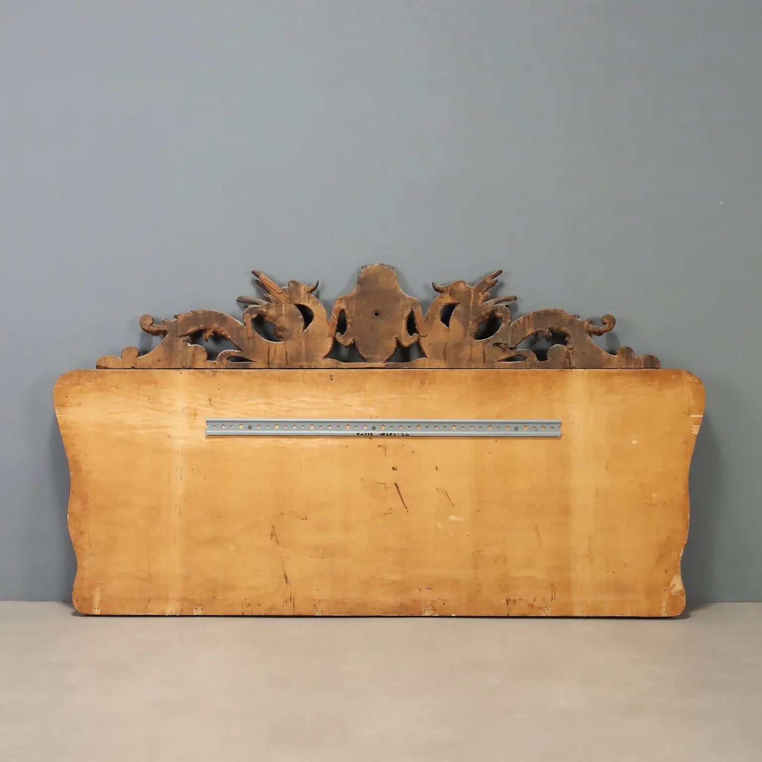 Carved Walnut Bed Headboard - 19th Century Italy