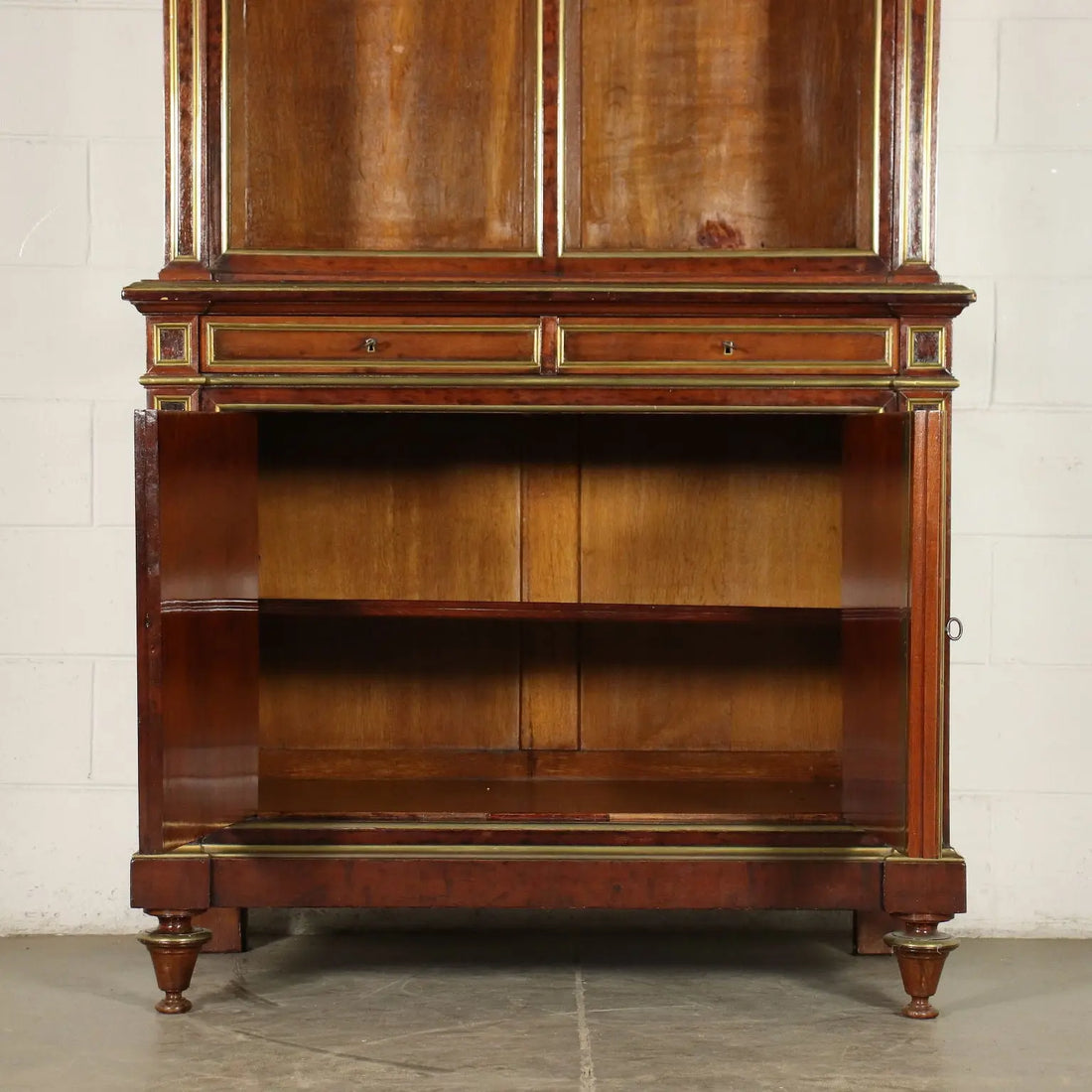 French Empire Style Mahogany Bookcase