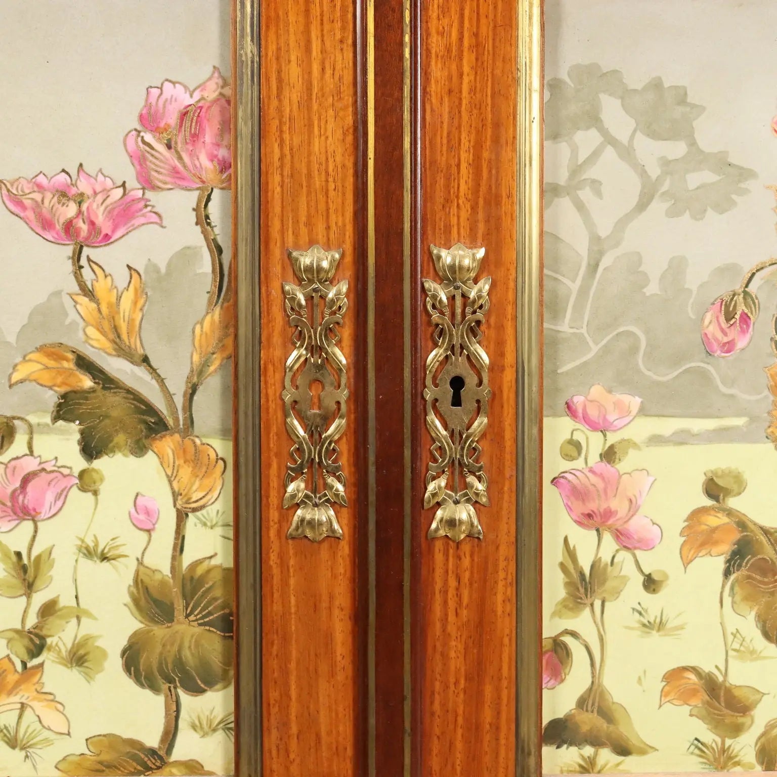 Antique Showcase Art Nouveau Mahogany Italy XIX Century - Cupboard with Showcase | Antiques | Bookcases & Showcases
