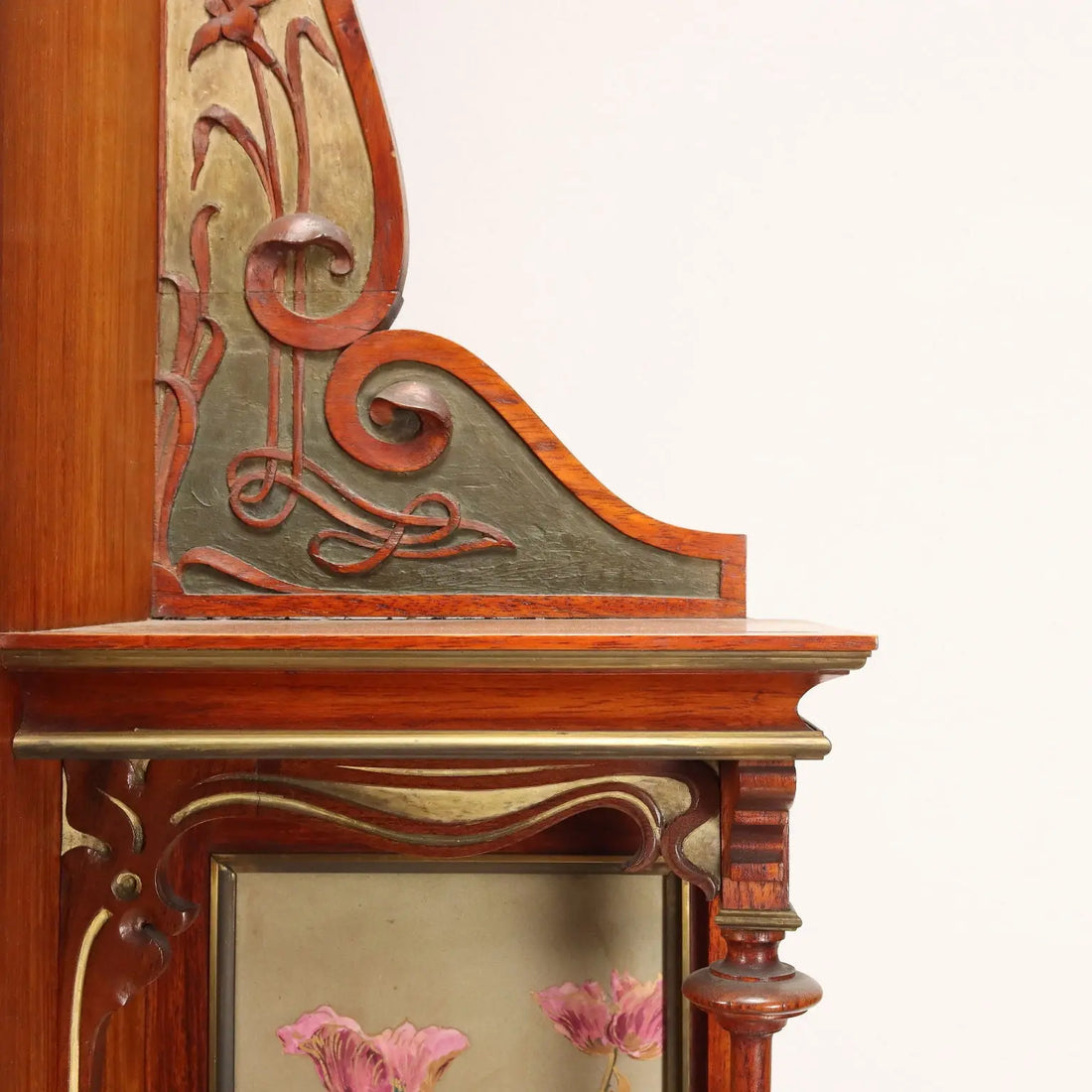Antique Showcase Art Nouveau Mahogany Italy XIX Century - Cupboard with Showcase | Antiques | Bookcases & Showcases