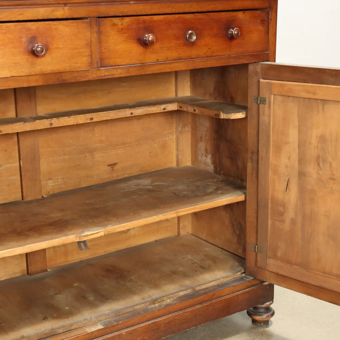 Antique Double Top Showcase with Drawers Walnut Italy XX Century - Piedmont, Late XIX Century | Antiques | Bookcases & Showcases